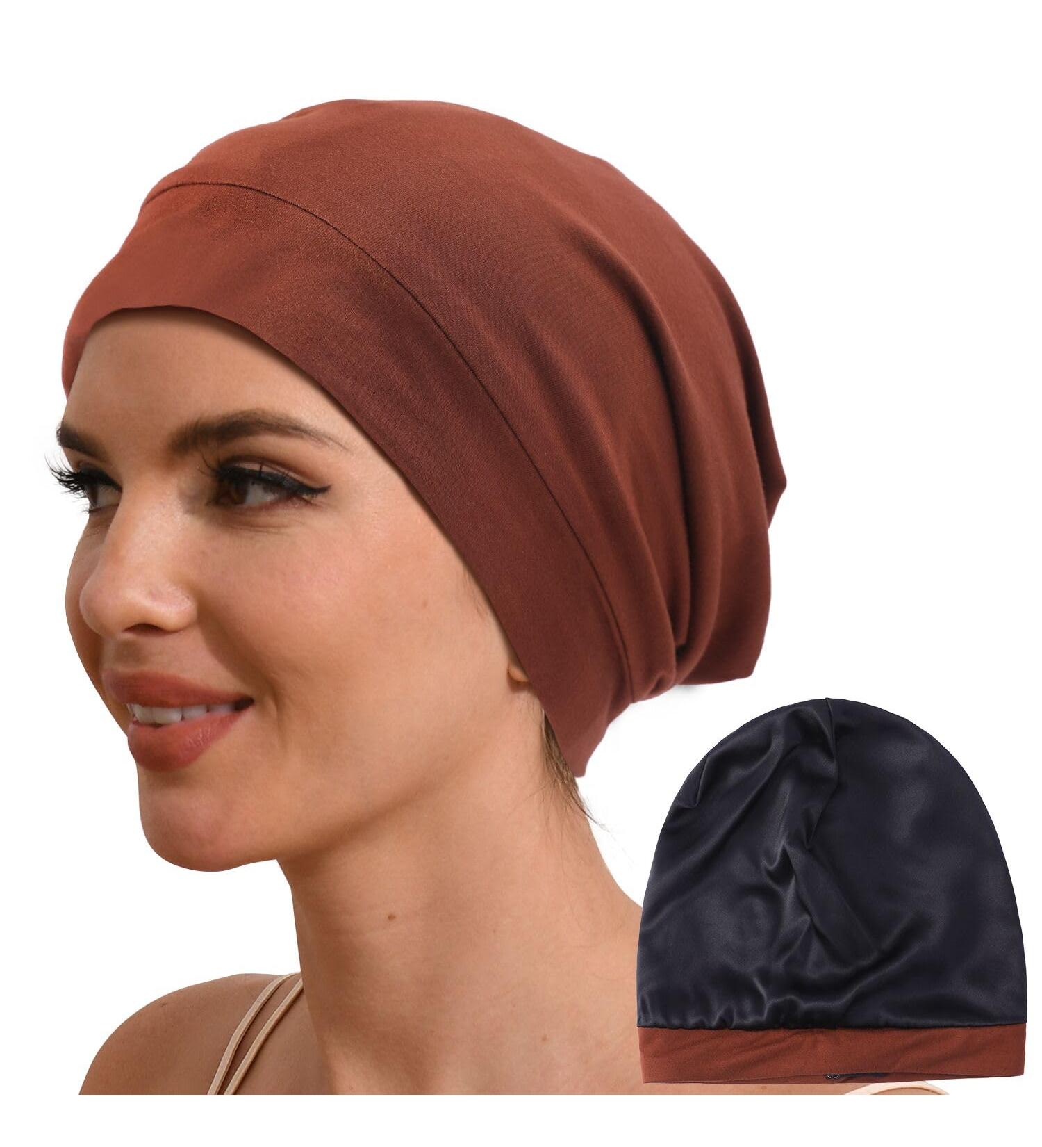 100% Mulberry Silk Lined Sleep Cap in Titian Red - Buy Online on GoSupps.com