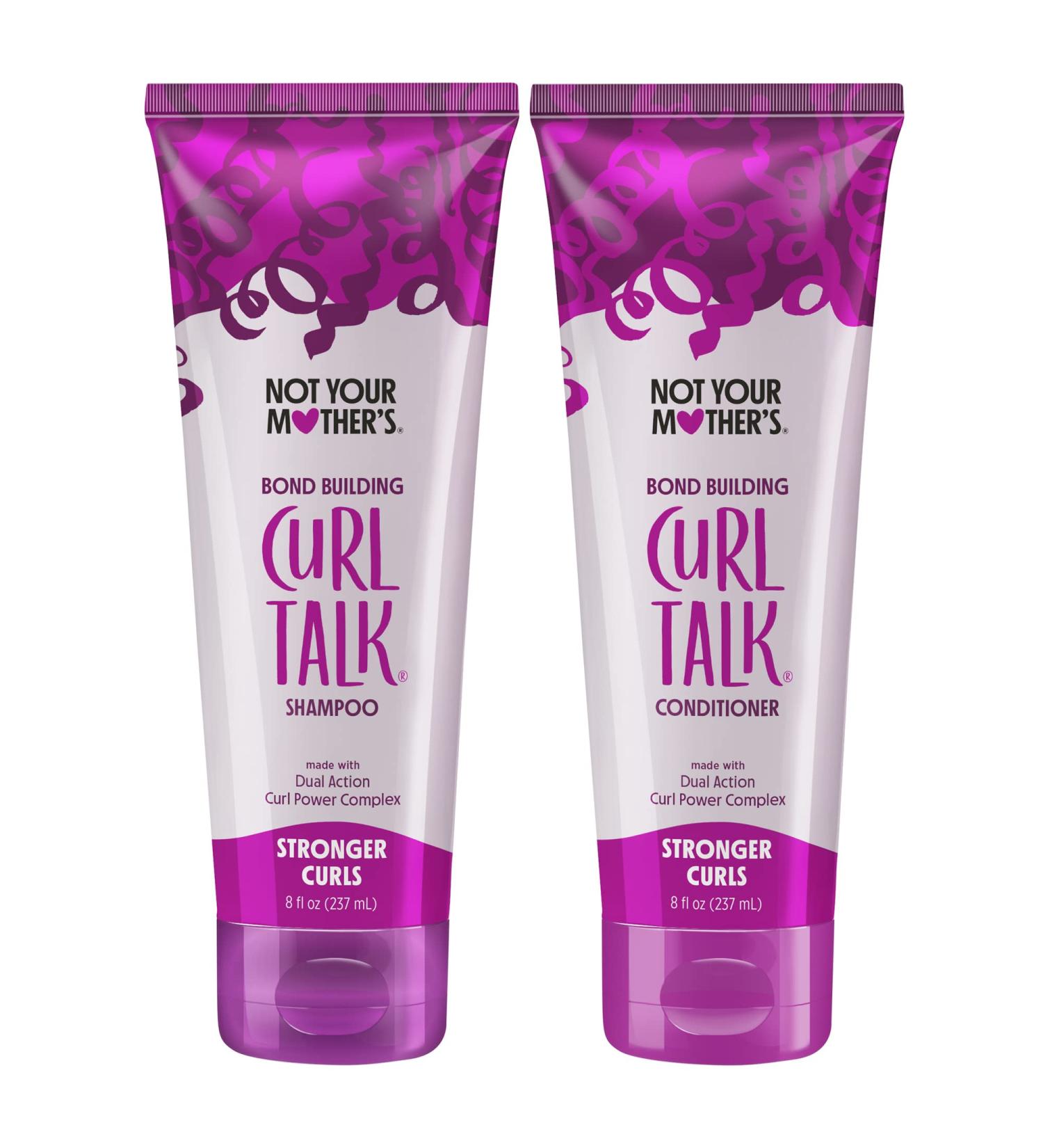 Not Your Mother's Curl Talk Bond Building Shampoo and Conditioner - 8 fl oz (2-Pack) | Strengthening Set for Curly Hair - Buy Online on GoSupps.com