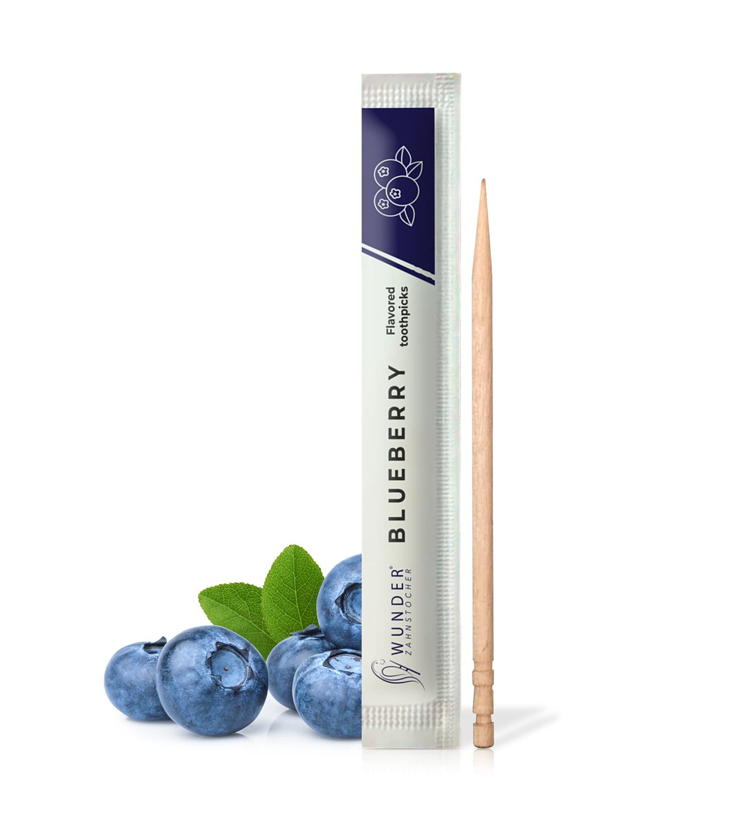 Miracle Toothpick - 100 Individually Packaged Flavored Toothpicks | 8 Refreshing Varieties | Plastic-Free | Fresh Breath | Sugar-Free Blueberry - Ideal for Smoking Cessation - Buy Online on GoSupps.com