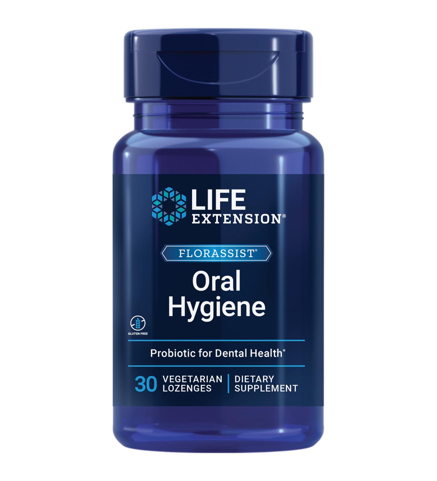 Life Extension FLORASSIST Oral Hygiene Lozenges | 30 Vegetarian Chewables for Fresh Breath - Buy Online on GoSupps.com