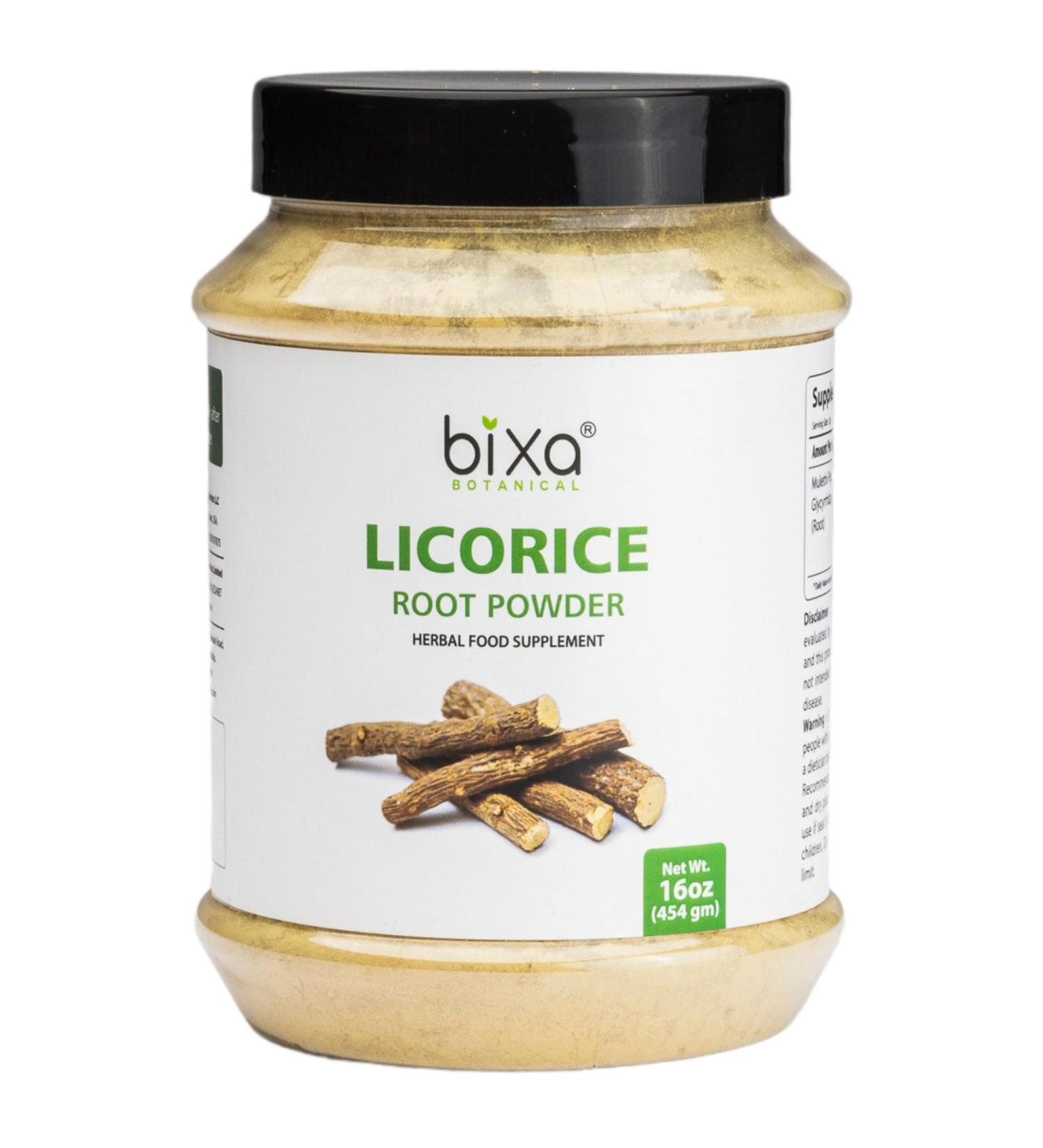bixa BOTANICAL Licorice Root Powder (454g /16 Oz) (Glycyrrhiza glabra), Dietary Supplement 16 Ounce (Pack of 1) - Buy Online on GoSupps.com