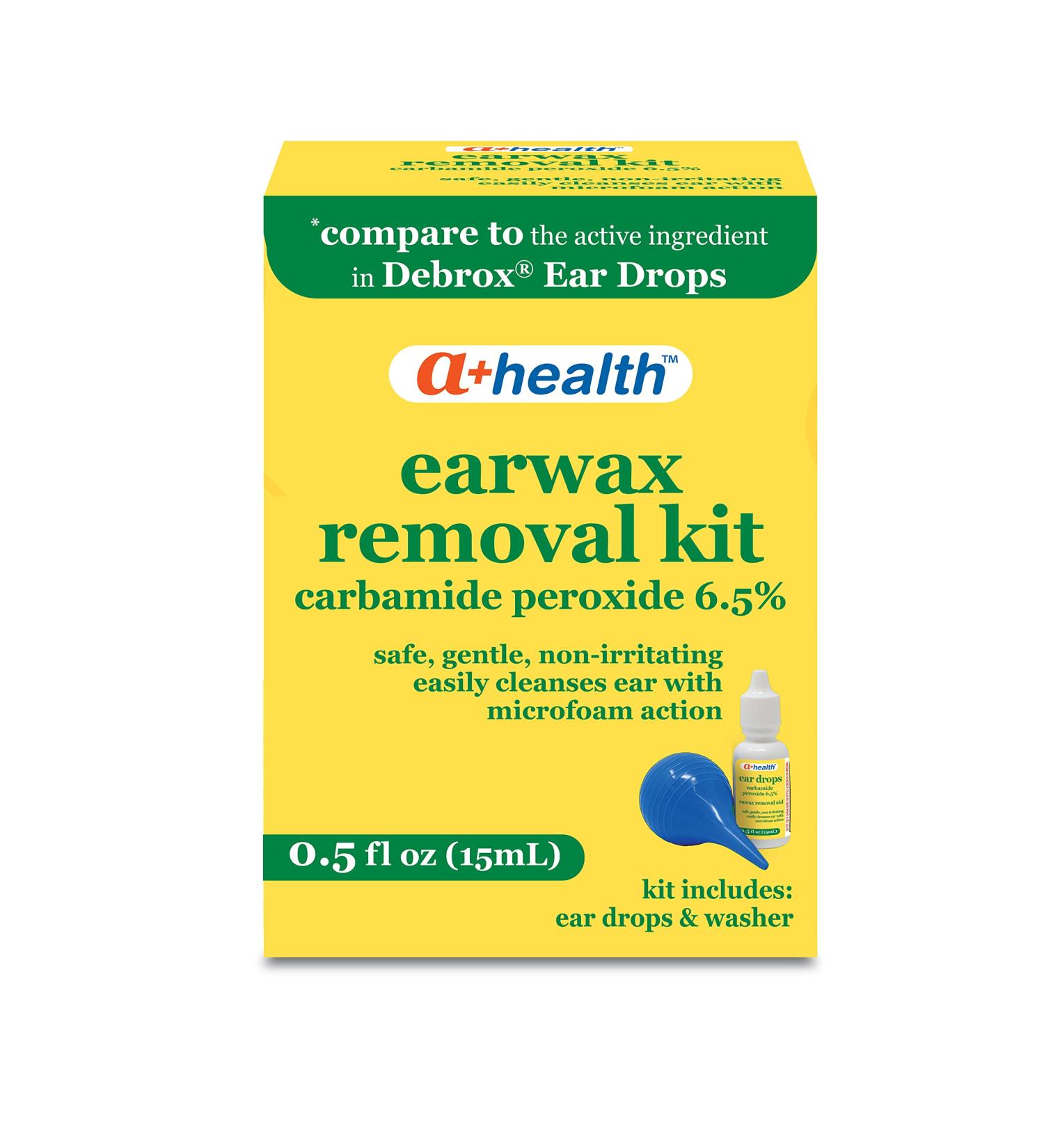 Earwax Removal Kit 6.5% Carbamide Peroxide | Made in USA | Drops & Bulb Syringe | 0.5oz - Buy Online on GoSupps.com