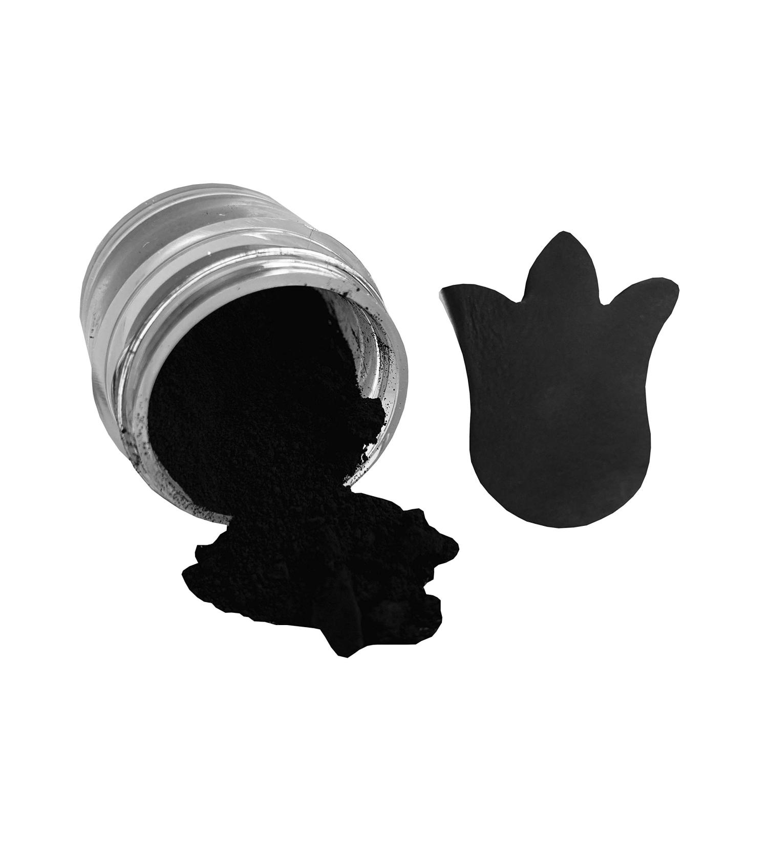 EDIBLE CHARCOAL BLACK PETAL DUST, (4 grams each container) By Oh! Sweet Art Corp