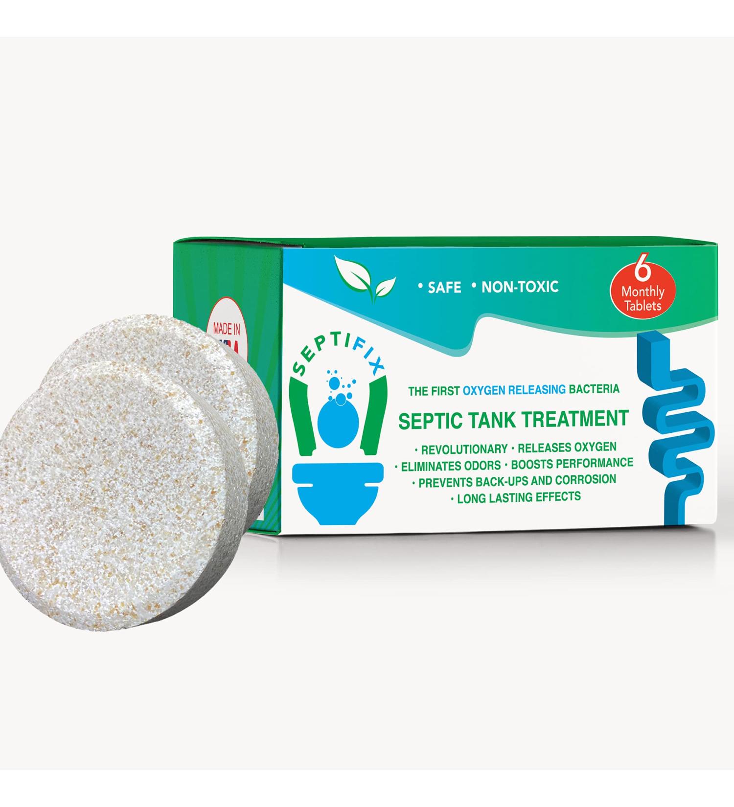 SEPTIFIX Septic Tank Treatment Tabs - Live Aerobic Bacteria Tablets - Buy Online on GoSupps.com