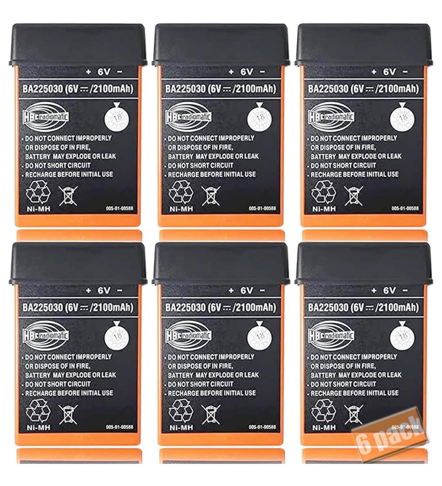 6 Pack 6V 2100mAh Ni-Mh BA225030 Rechargeable Battery for HBC Radiomatic - Perfect for Crane Remote Control & Pump Trucks | Fast International Shipping - Buy Online on GoSupps.com