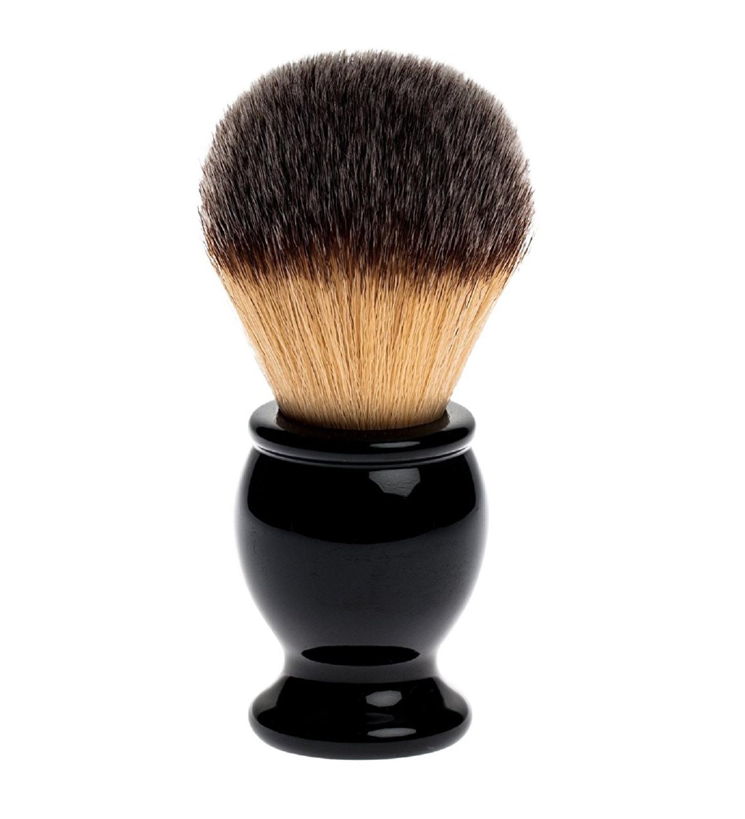 Fendrihan Synthetic Shaving Brush with Black Handle for Personal and Professional Shaving