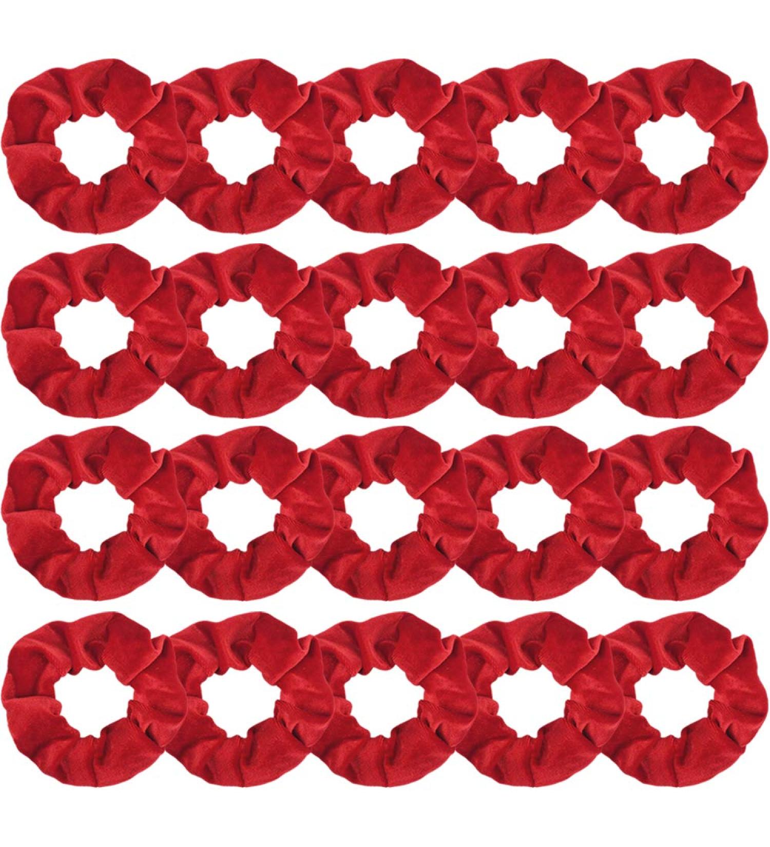 AOPRIE 20Pcs Elegant Hair Scrunchies for Women - Red Stain Scrunchies Hair Bow Chiffon Ponytail Holder - Buy Online on GoSupps.com
