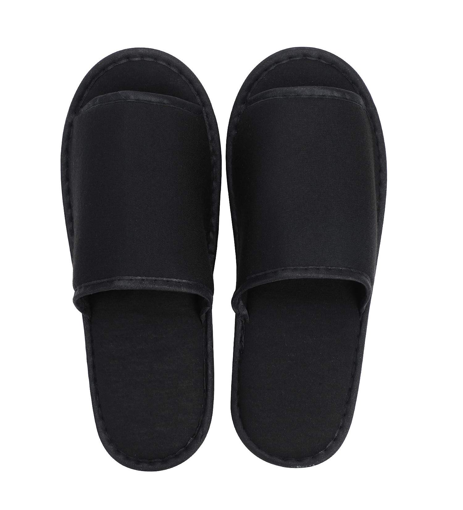 Portable Travel Foldable Slippers Open Toe Hotel Spa Slippers Cotton Non-Disposable Guests Slippers Business Trip Flight Slippers with Pouch Indoor House Shoes Anti-Skid Footwear Fit Men and Women 6.5 UK Black - Buy Online on GoSupps.com