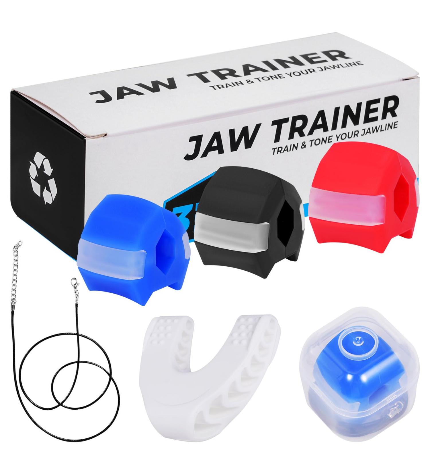 3 Pack Jaw Exerciser+1 Pack Premium Facial Exerciser Jawline Toner & Exerciser for Men and Women Tighten & Tones Target Your Chin & Cheekbones Facial Exerciser for Beginner Intermediate Advanced - Buy Online on GoSupps.com