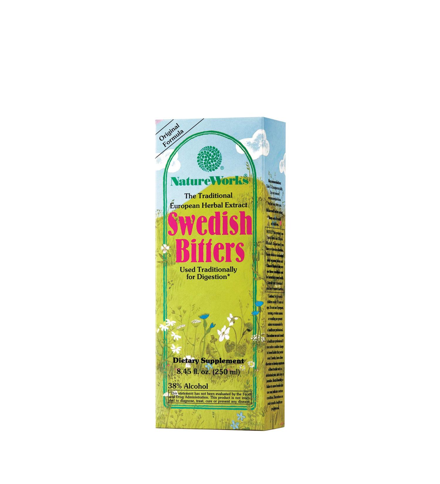 Swedish Bitters by Natureworks - 8.45 Fl Oz | Herbal Digestive Tonic - Buy Online on GoSupps.com