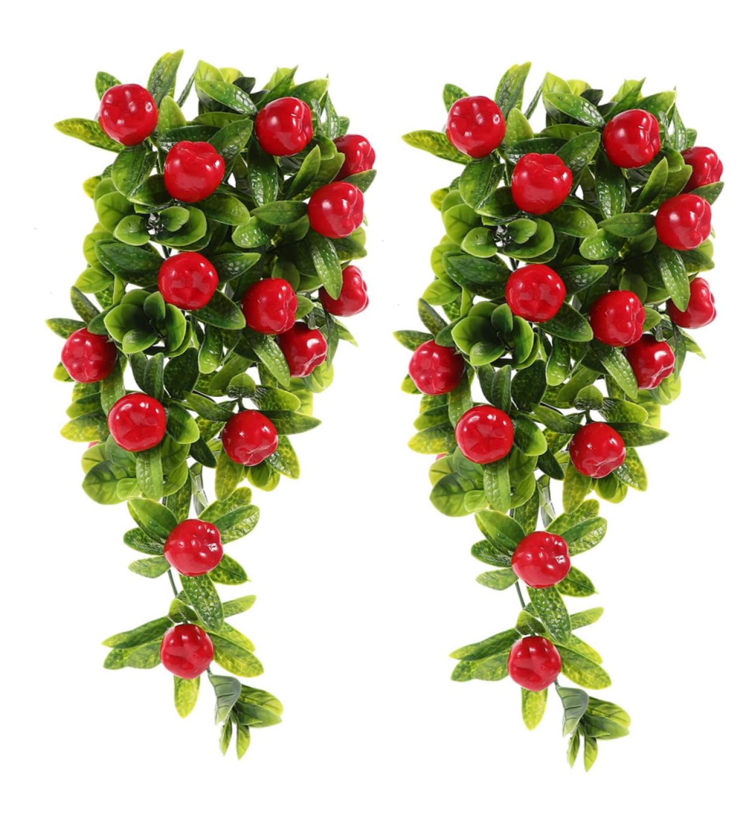 ABOOFAN 2pcs String Simulated Fruit Hanging Ornaments Garland Home Decor Hanging Teardrop Wreath Artificial Fruit Swag Artificial Hanging Fruit Simulation Fruit Fake Fruit Vine Rattan - Buy Online on GoSupps.com
