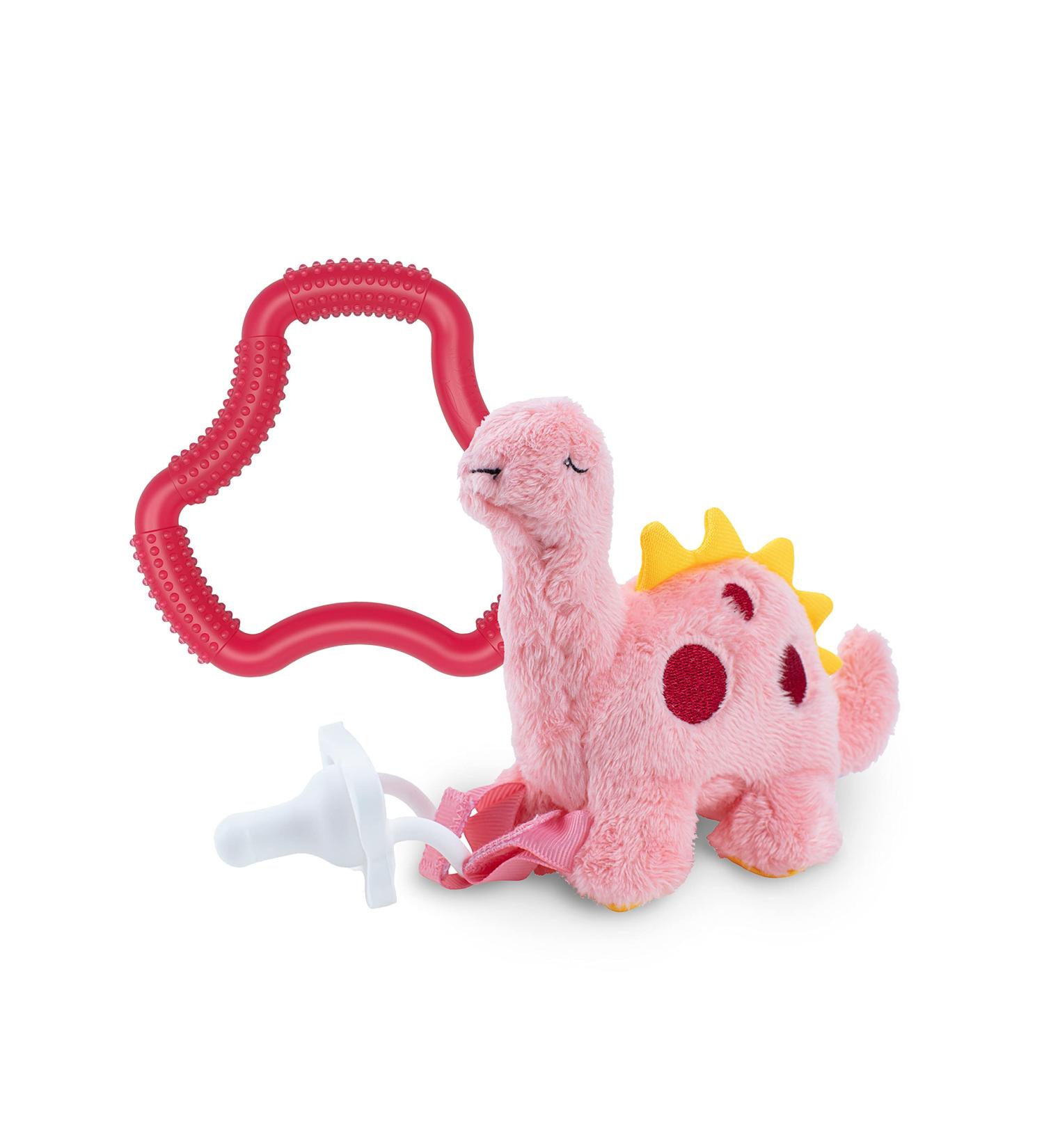 Dr. Brown's Baby Lovey Pacifier Holder & Teether Clip with Pink HappyPaci and Flexees Teether Clip - Buy Online on GoSupps.com