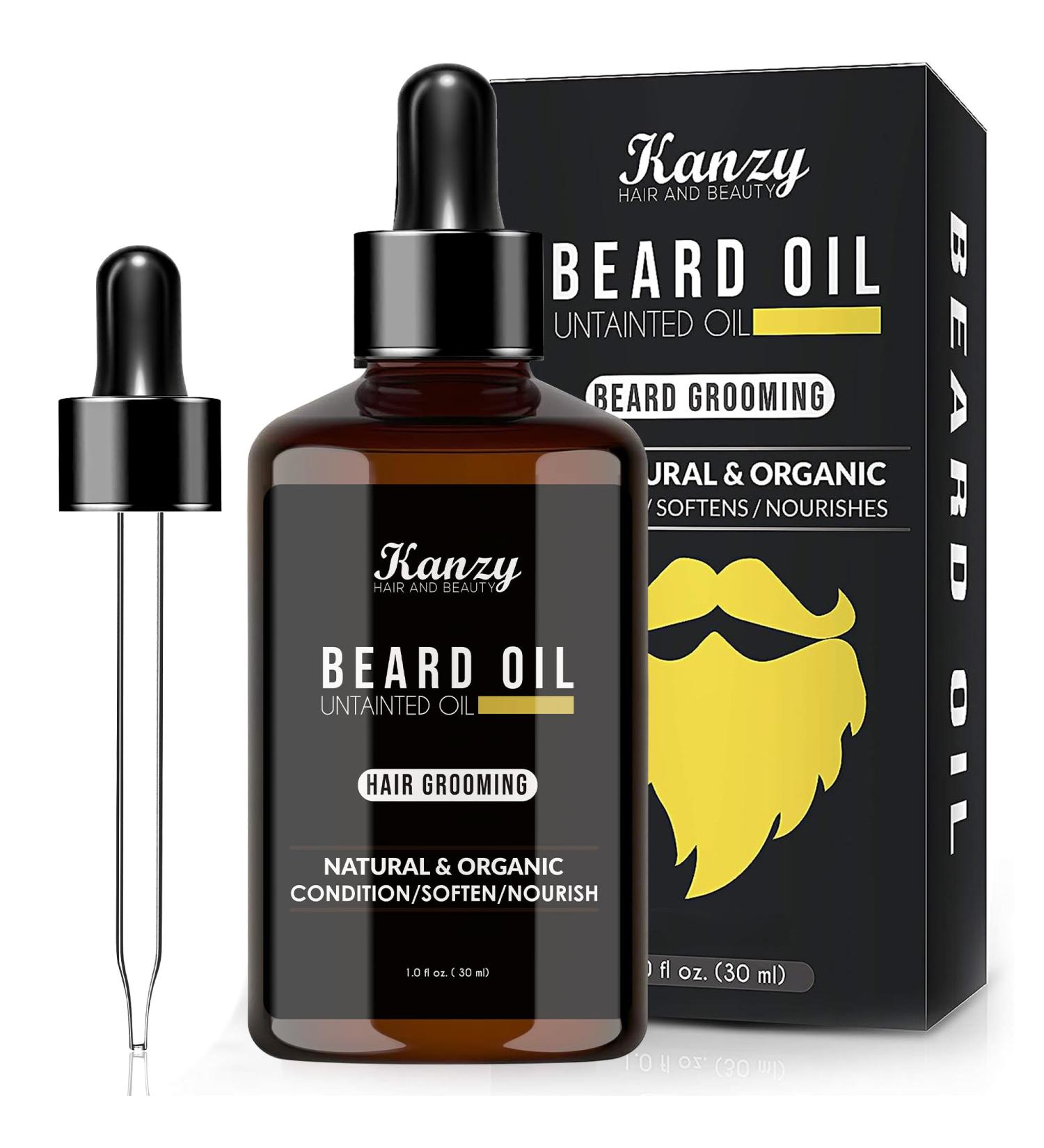 Kanzy Beard Oil for Men | 30ml Nourishing Beard Growth - Aloe Vera Jojoba & Vitamin E | Perfect Gift Set for Healthy Beard - Buy Online on GoSupps.com