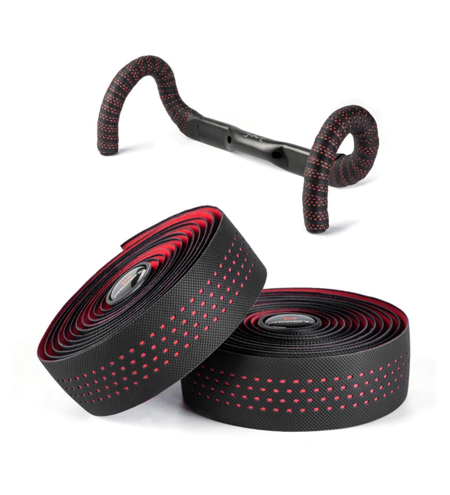 Professional EVA+PU Road Bike Handlebar Tape in Red | Racing Bicycle Bar Wrap with End Plugs - Buy Online on GoSupps.com