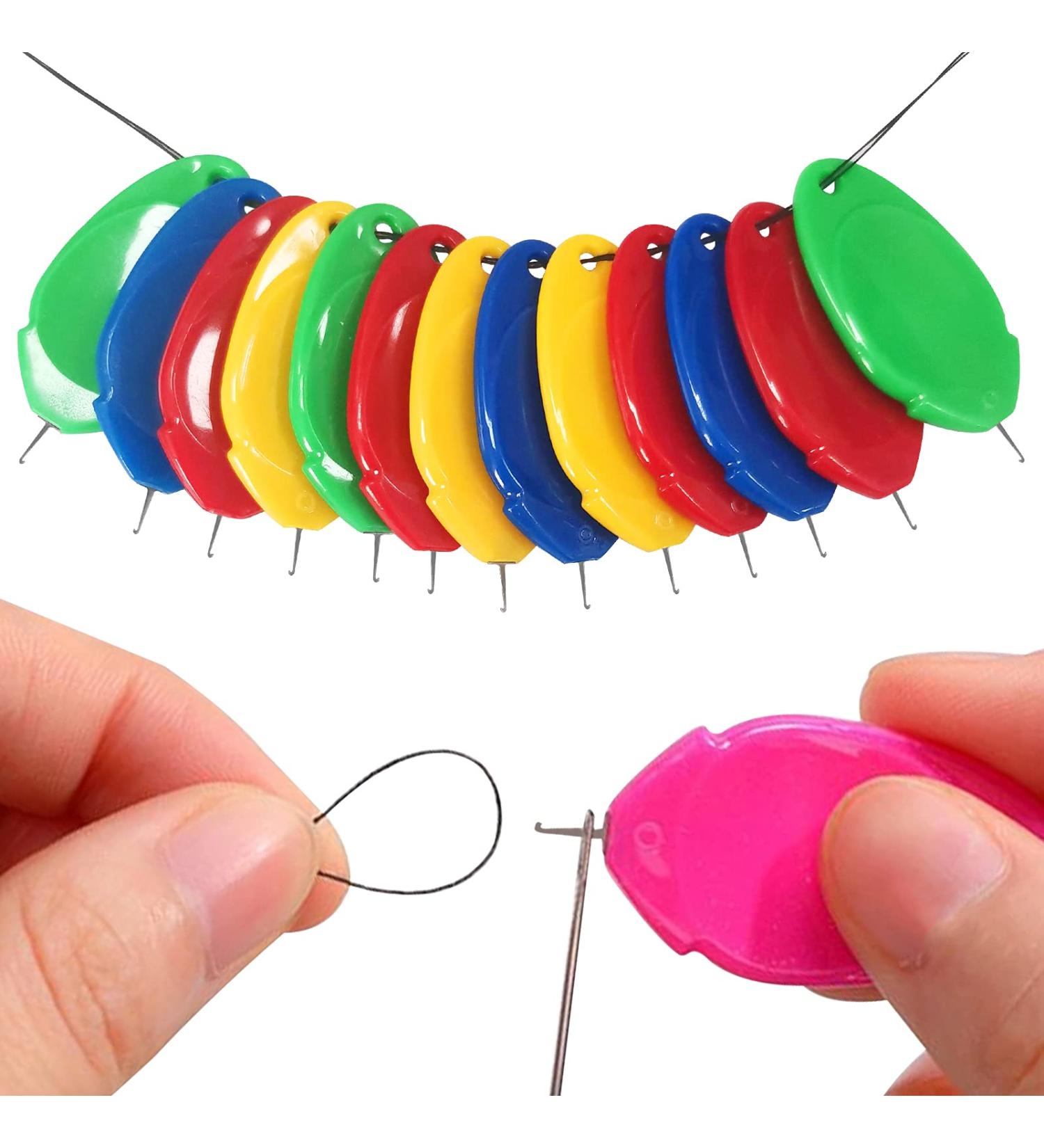 TOOVREN Needle Threaders - 12 Pack - Handy Tool for Hand Sewing, Machine Embroidery, Cross-Stitch - 5 Colors - Clear Box Included - Buy Online on GoSupps.com