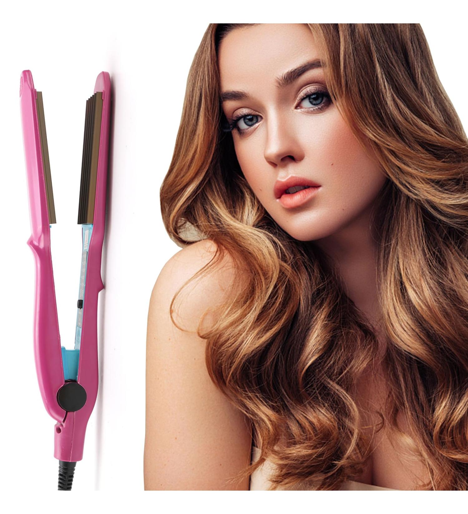 Titanium Hair Crimper Iron with 5 Heat Settings for Women - PTC Heating Core Hair Styling Tool - Buy Online on GoSupps.com