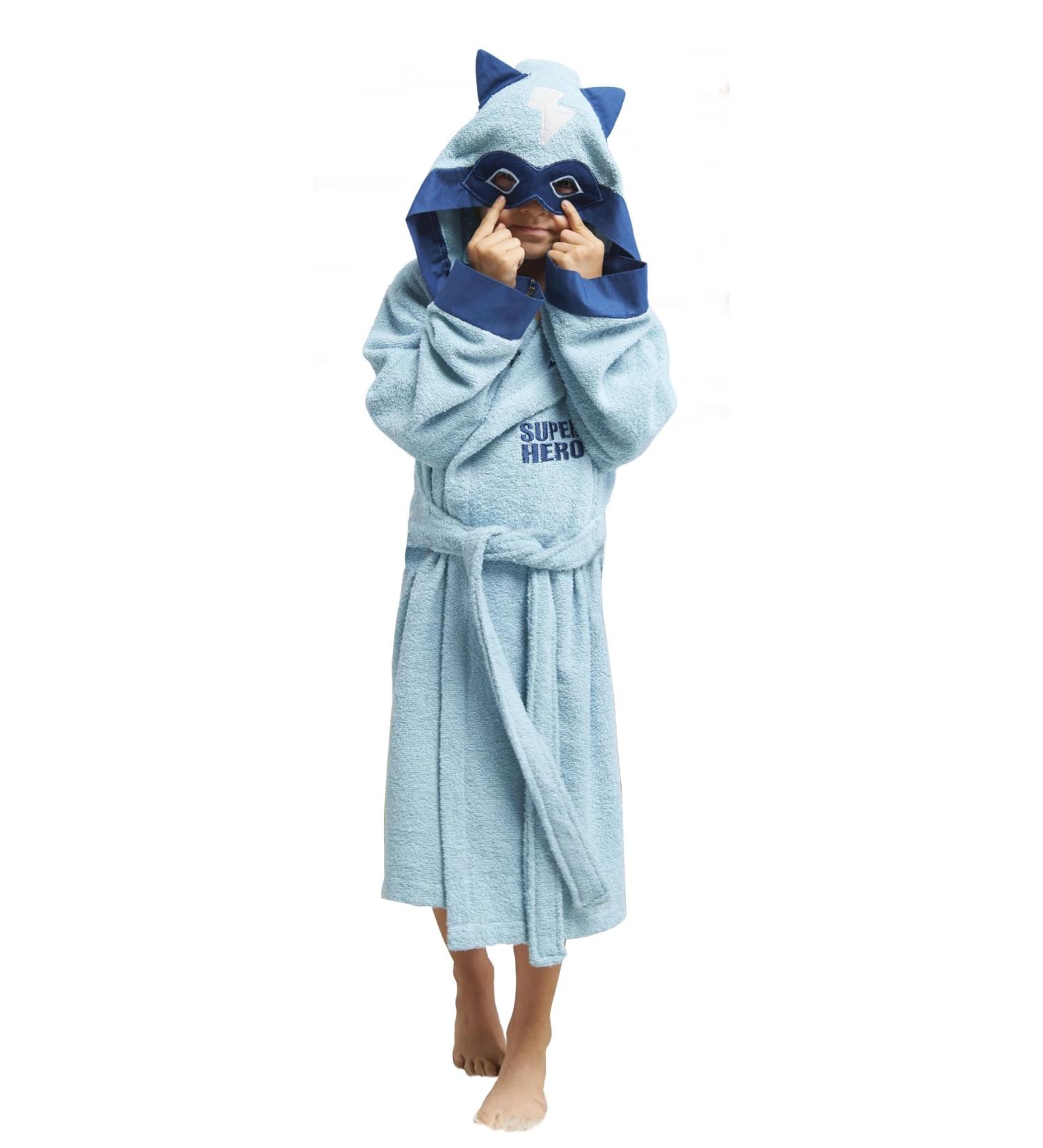 Ely Parker Kids Bathrobe - Super Soft Turkish Cotton Towel for Boys & Girls (Ages 13-14) | Comfortable & Absorbent with Hood - Buy Online on GoSupps.com