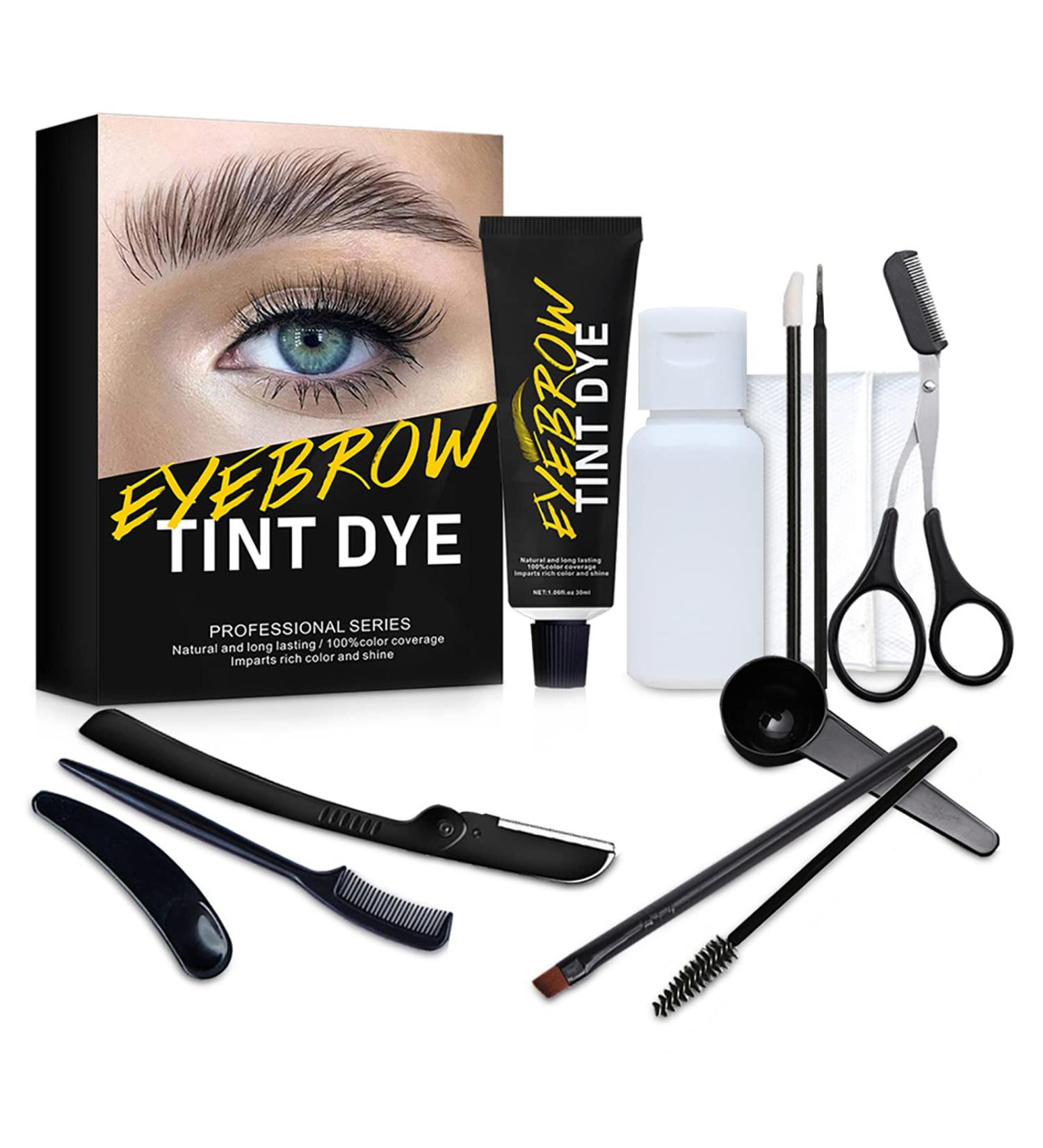 Salon Grade Eyebrow Color Kit - Light Brown | Easy DIY at Home | Long-Lasting Results - Buy Online on GoSupps.com