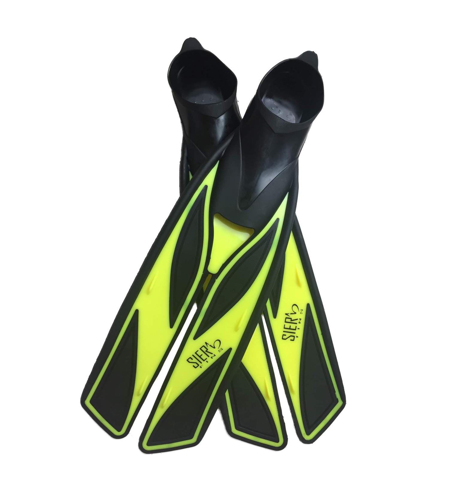 SIER Soft Silicone Full-Foot Swim Fins | Efficient Thrust | Tight Fitting | Yellow | EUR 39-40 US Men 6-7 Women 7-8 - Buy Online on GoSupps.com
