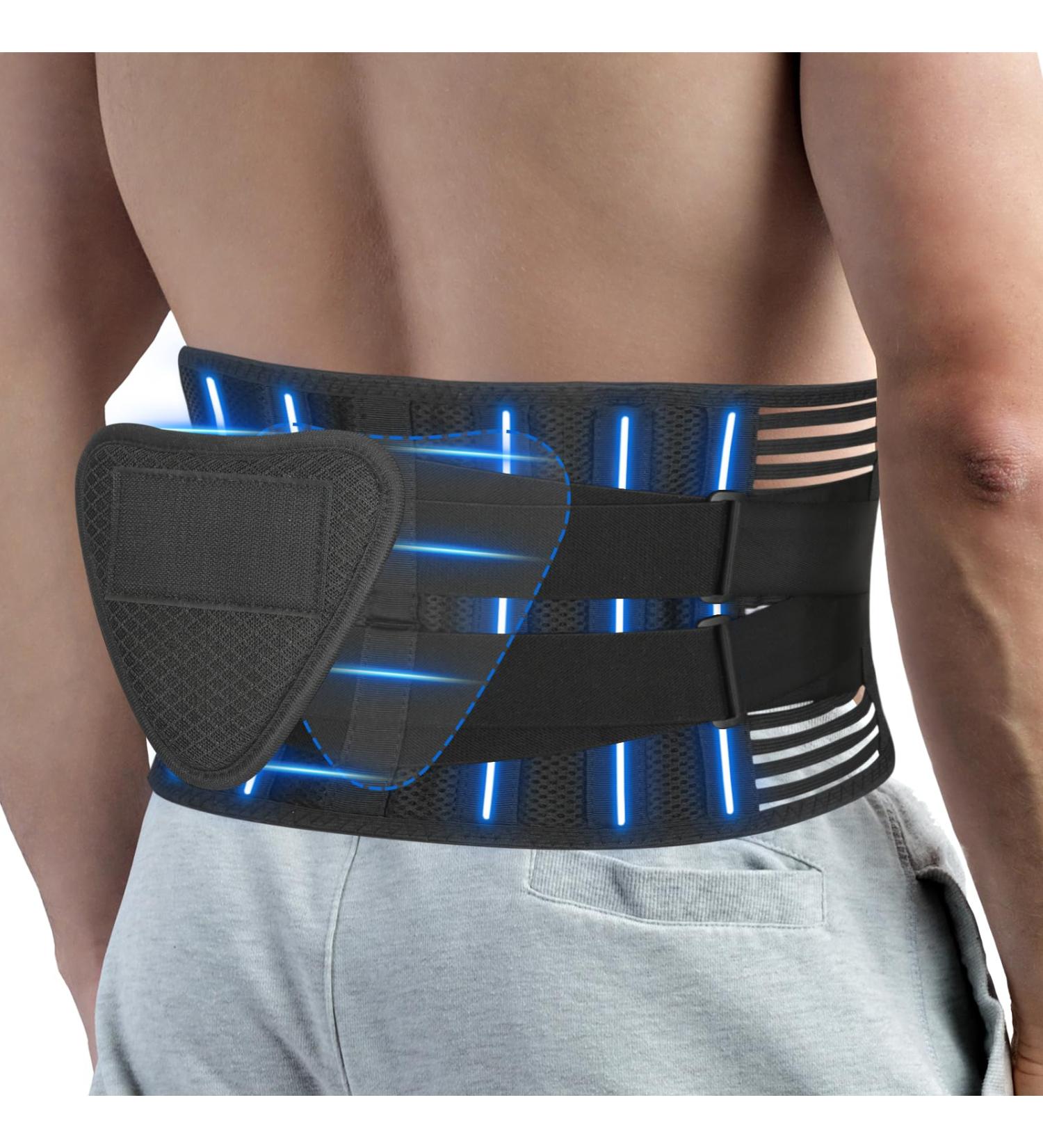 Adjustable Back Support Brace for Men & Women - Lumbar Pad for Lower Back Pain Relief - Large Size Back Support Belt - Buy Online on GoSupps.com