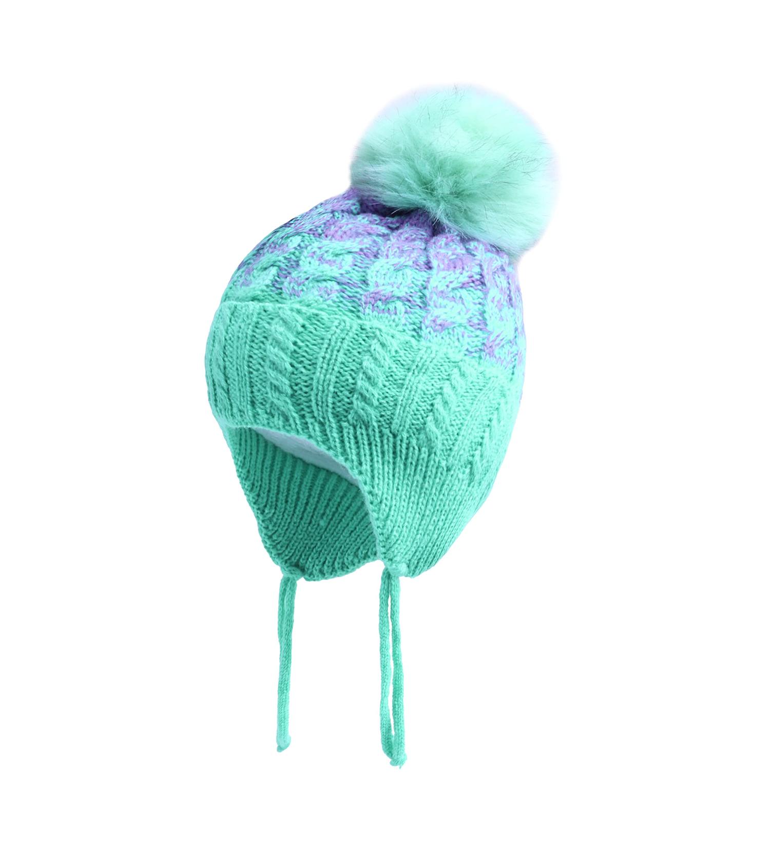 LANGZHEN Infant Winter Hat with Earflap, Knit Warm Cap, Fleece Lined Beanie - Green, 6-12 Months - Buy Online on GoSupps.com