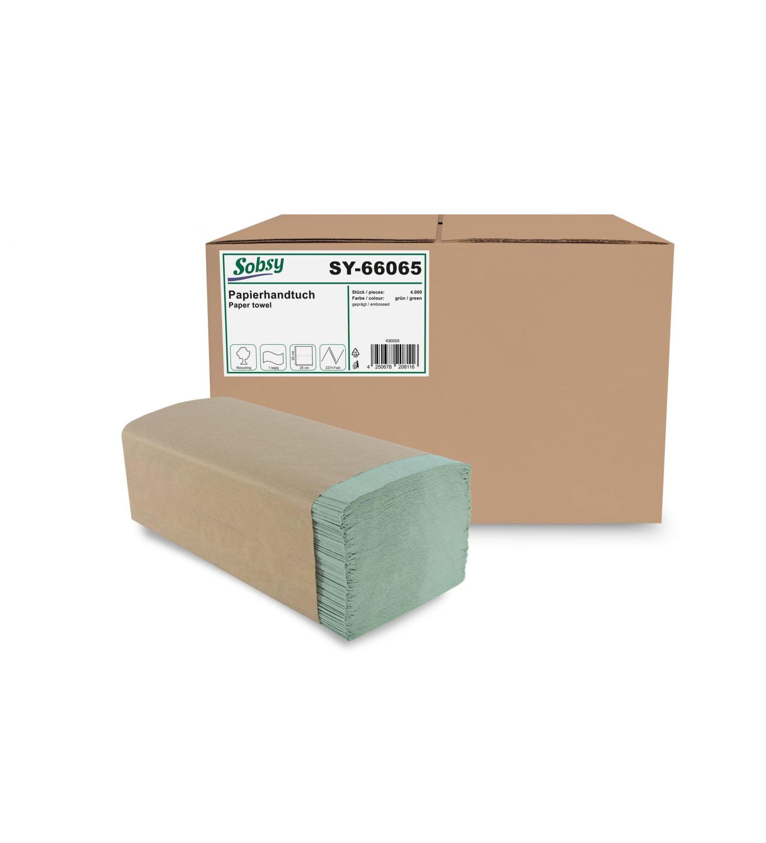 Eco-Friendly 1-Ply ZZ/V-Fold Paper Towels - Rec.GREEN | International Shipping Available - Buy Online on GoSupps.com