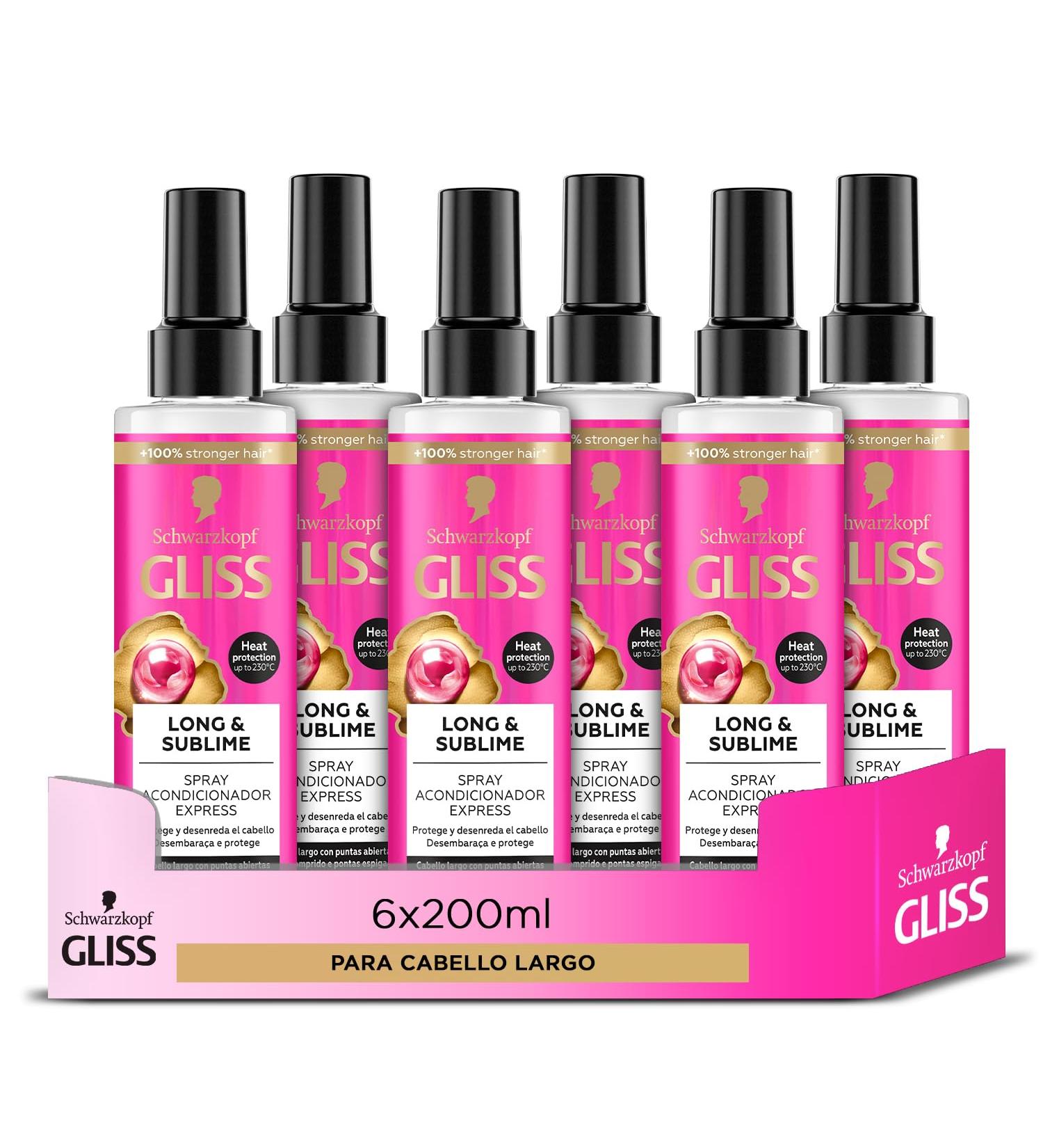  Gliss Gliss Schwarzkopf Long & Sublime Express Conditioner for Long Hair Leave-In 6 x 200 ml (Total 1200 m) - Buy Online on GoSupps.com