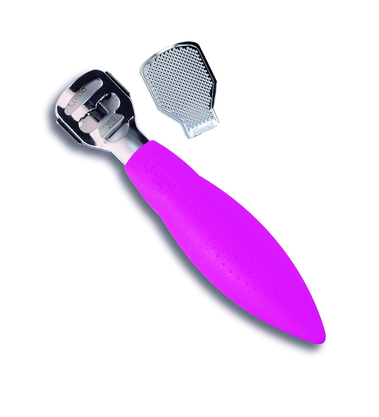 CREDO callus planer POP ART with rasp clip chrome-plated pink