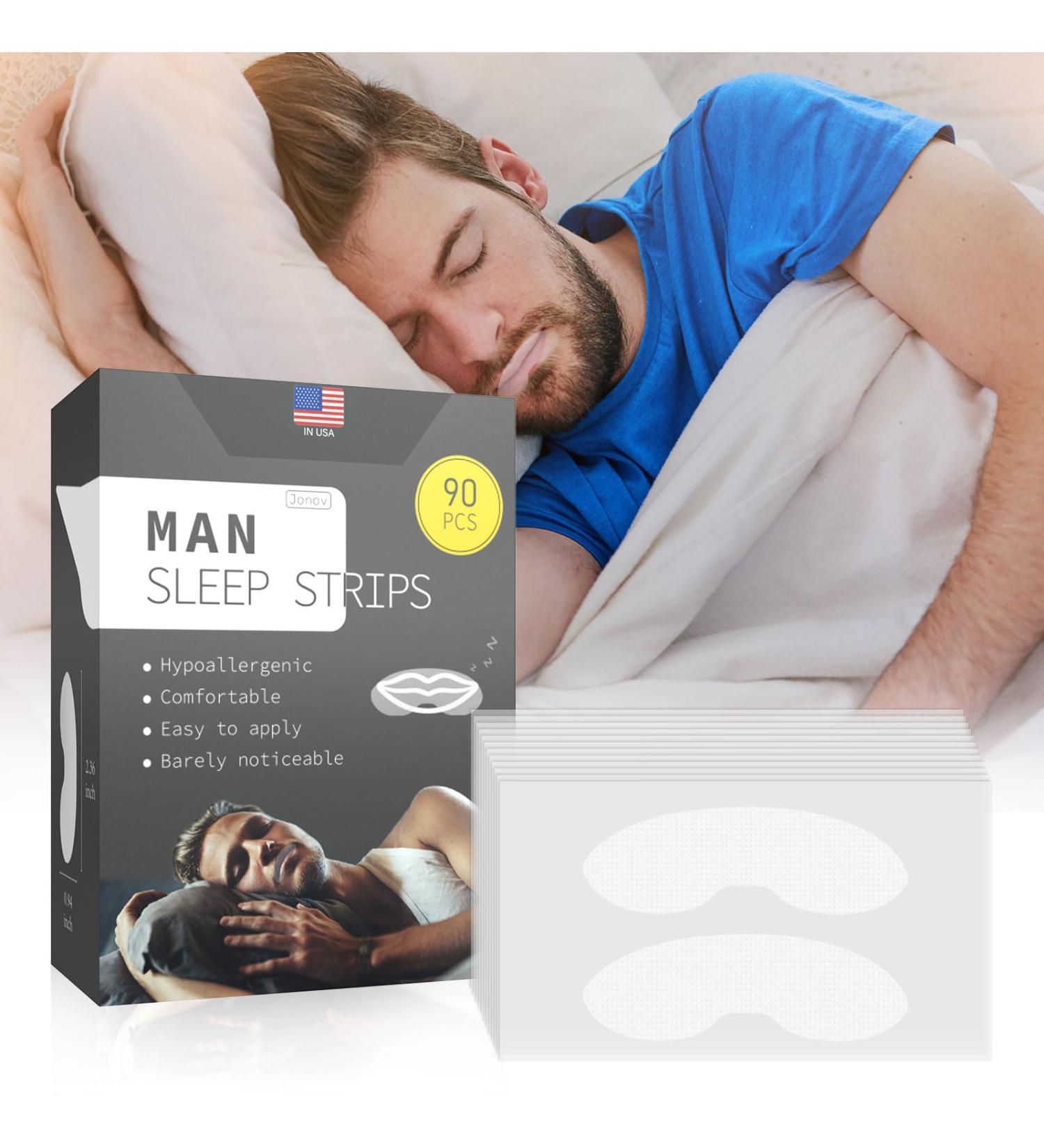 Mouth Tape for Men - 90pcs to Stop Snoring & Improve Sleep Quality - Buy Online on GoSupps.com