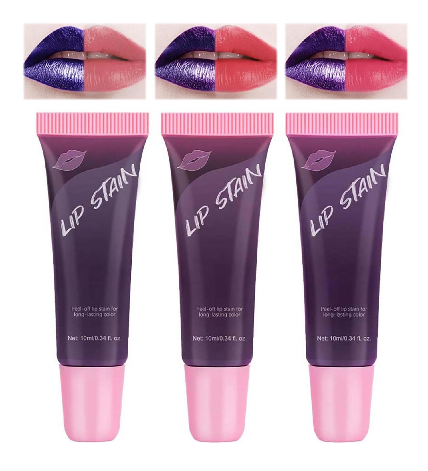 Peel Off Lip Liner Stain Matt Lip Stain Peel Off Lip Stain Lip Tint Set Waterproof Peel Off Lip Tint Non-stick Cup Lightweight Lip Gloss Long Lasting Peel Off Matte Lip Gloss (3PC 30ML) - Buy Online on GoSupps.com