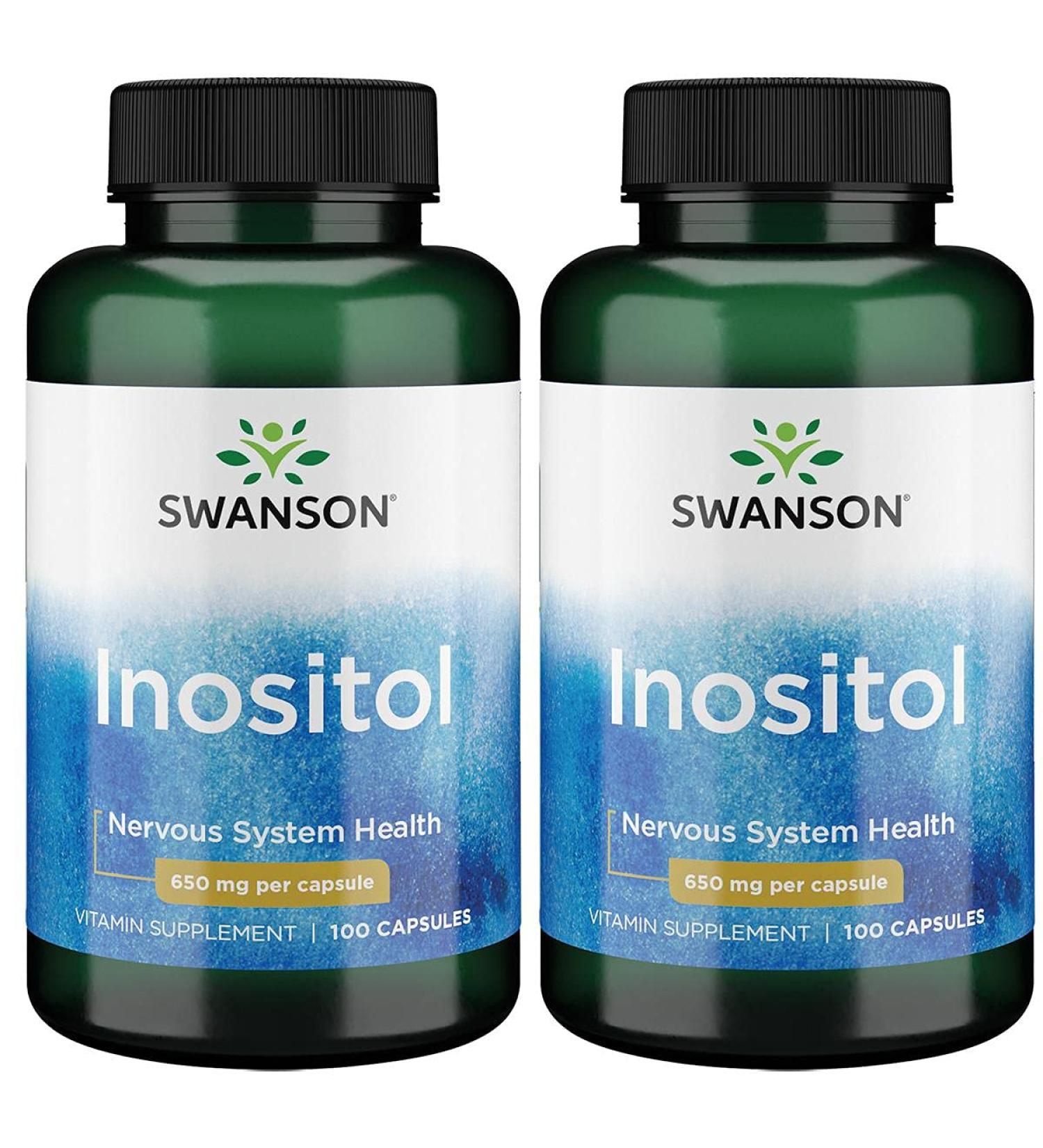 Swanson Inositol 650mg 100 Capsules - Pack of 2 - Buy Online on GoSupps.com