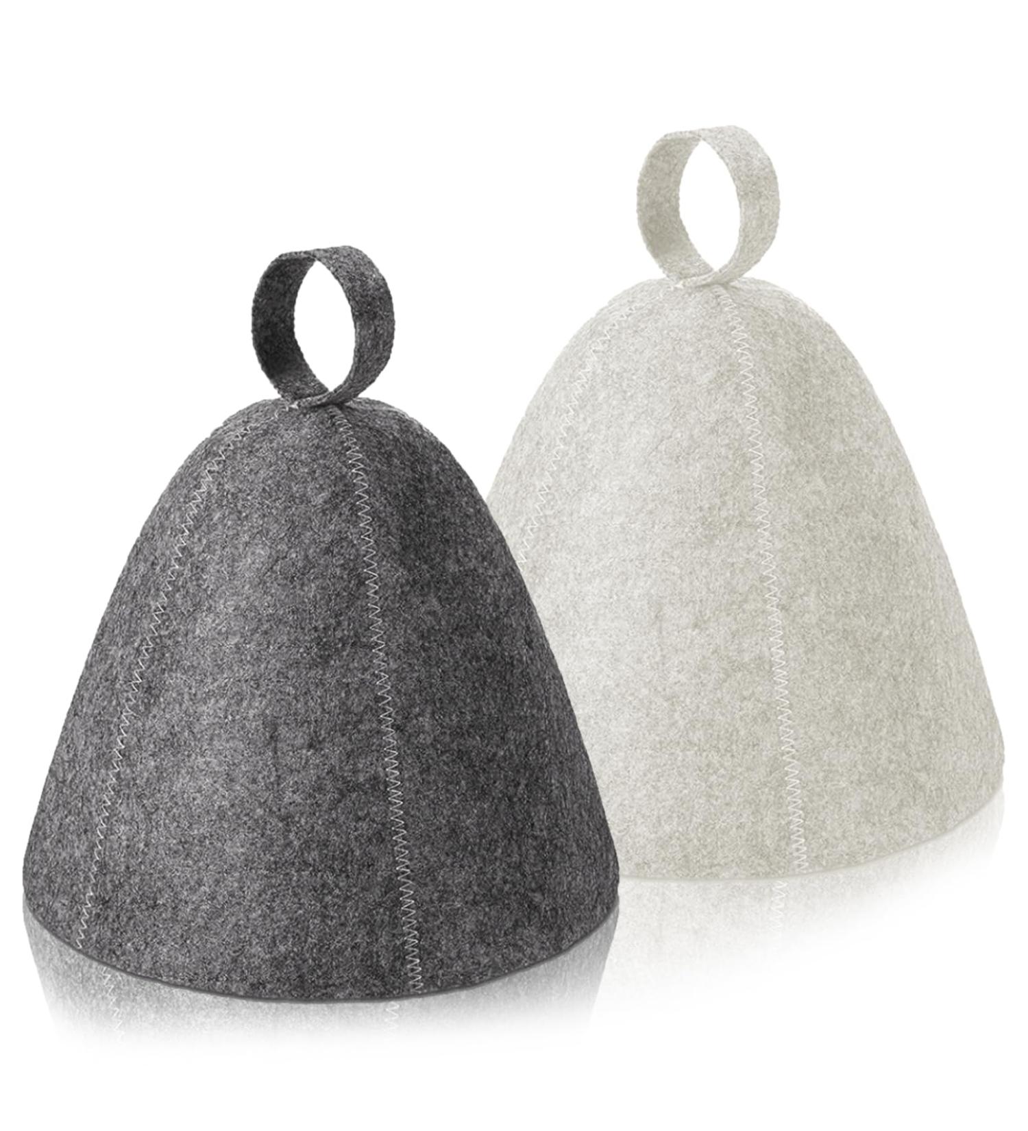 Lithyc Sauna Hats for Men & Women - 2 Pack Felt Sauna Hut | Breathable Shower Hood | Ideal Spa & Sauna Accessories - Buy Online on GoSupps.com