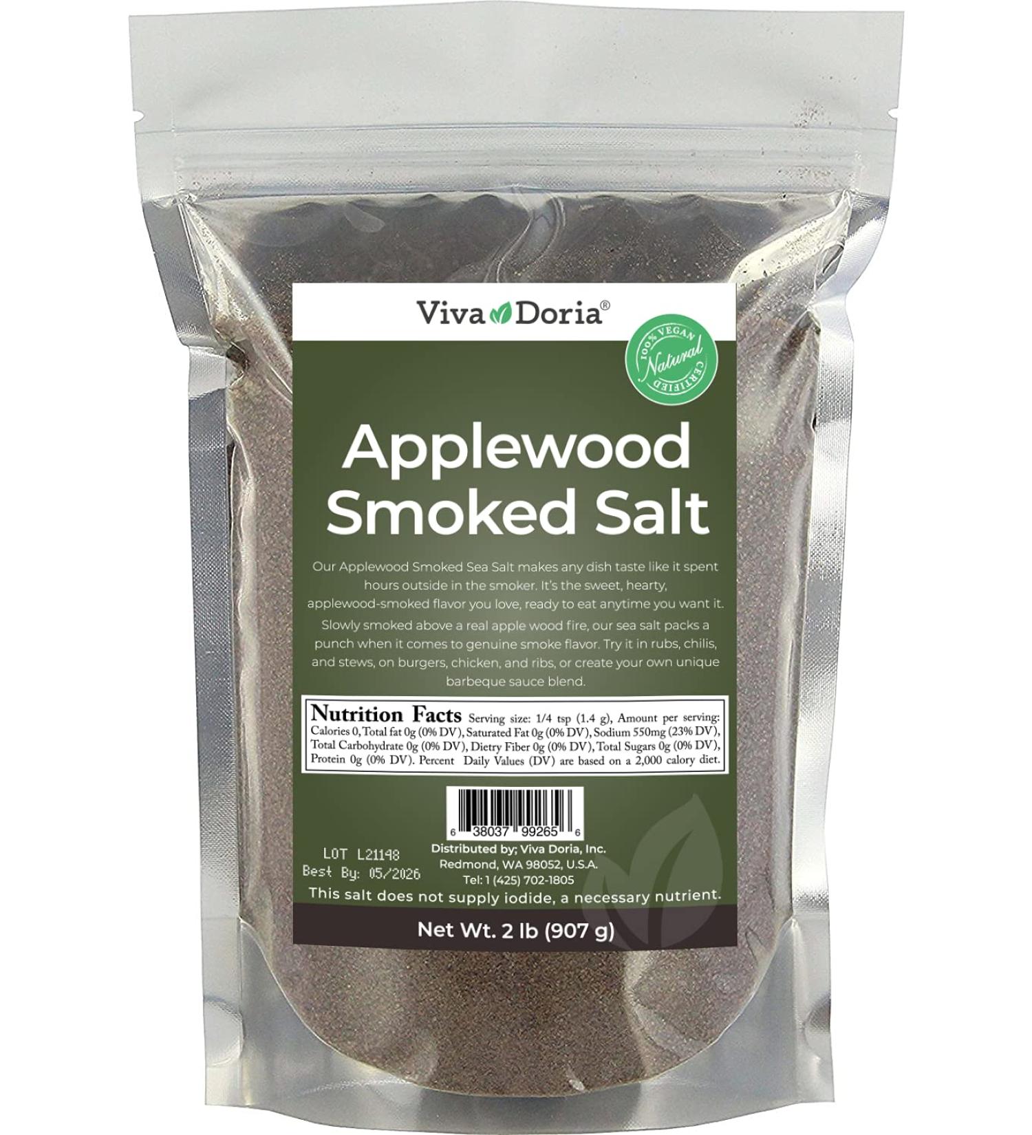 Viva Doria Applewood Smoked Sea Salt Fine Grain 2 lb