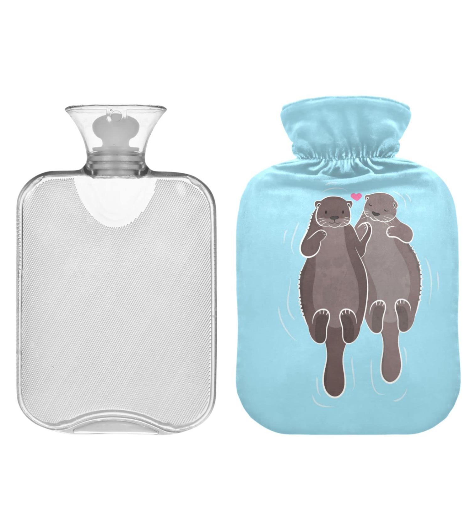 ZZXXB Hot Water Bottle with Fleece Cover - 1L PVC Heat Bag for Neck & Shoulder Pain Relief Hand & Feet Warmer Cold Therapy - Buy Online on GoSupps.com