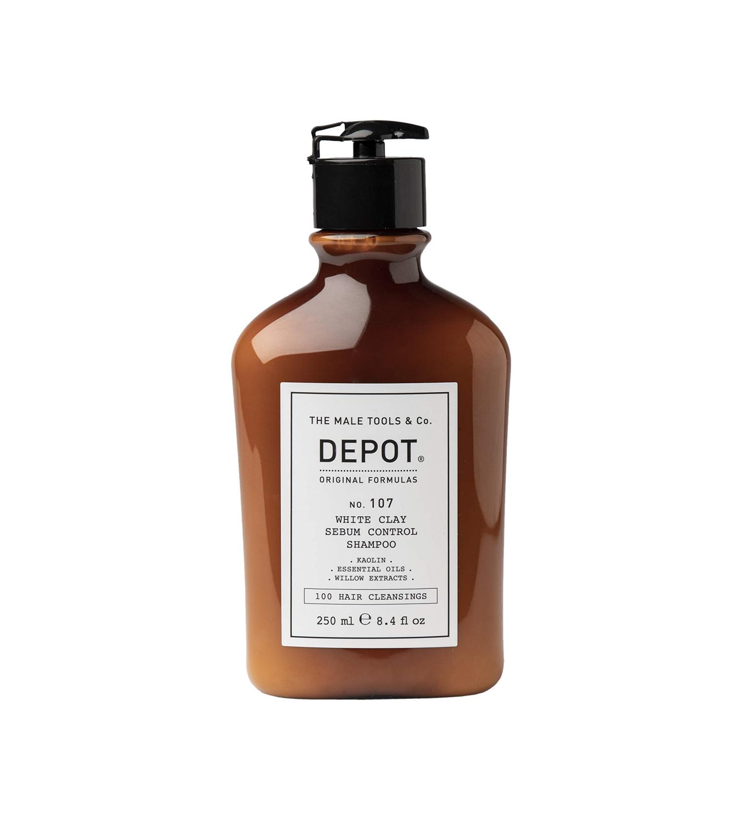 Depot NO. 107 NO. 107 White Clay SEBUM Control Intensive Shampoo Capelli Grassi 250 ML