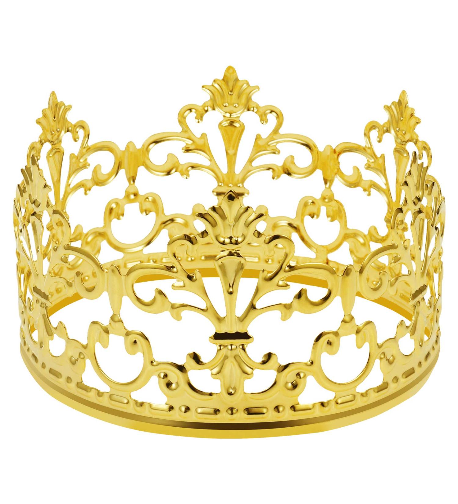 CREPUSCOLO Crown Cake Topper  Vintage Tiara Crown Cake Topper Baby Shower Birthday Cake Decoration Small Baby Crown for Boys & Girls  Metal (Gold) - Buy Online on GoSupps.com