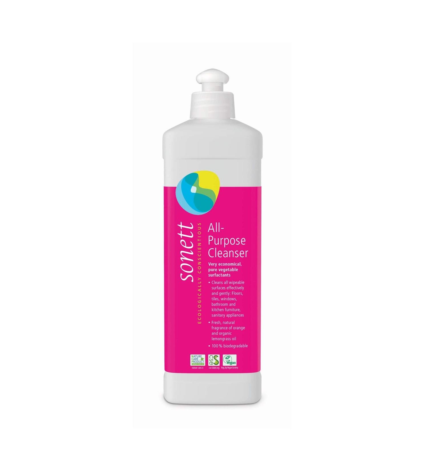 Sonett Organic Universal All Purpose Cleaner | Gentle & Effective for Floors Tiles Windows Kitchen & Bathroom | 17 fl. oz (0.5L) - International Shipping Available - Buy Online on GoSupps.com