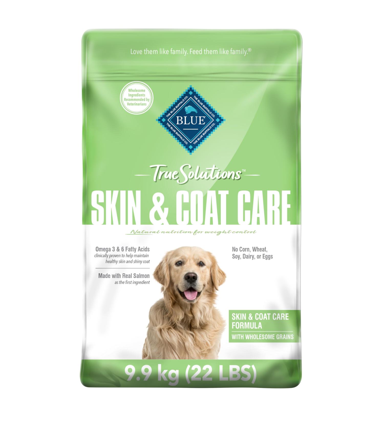 Blue Buffalo True Solutions Natural Adult Dry Dog Food Skin And Coat Care Salmon 9.9kg bag Skin & Coat Care Large Bag
