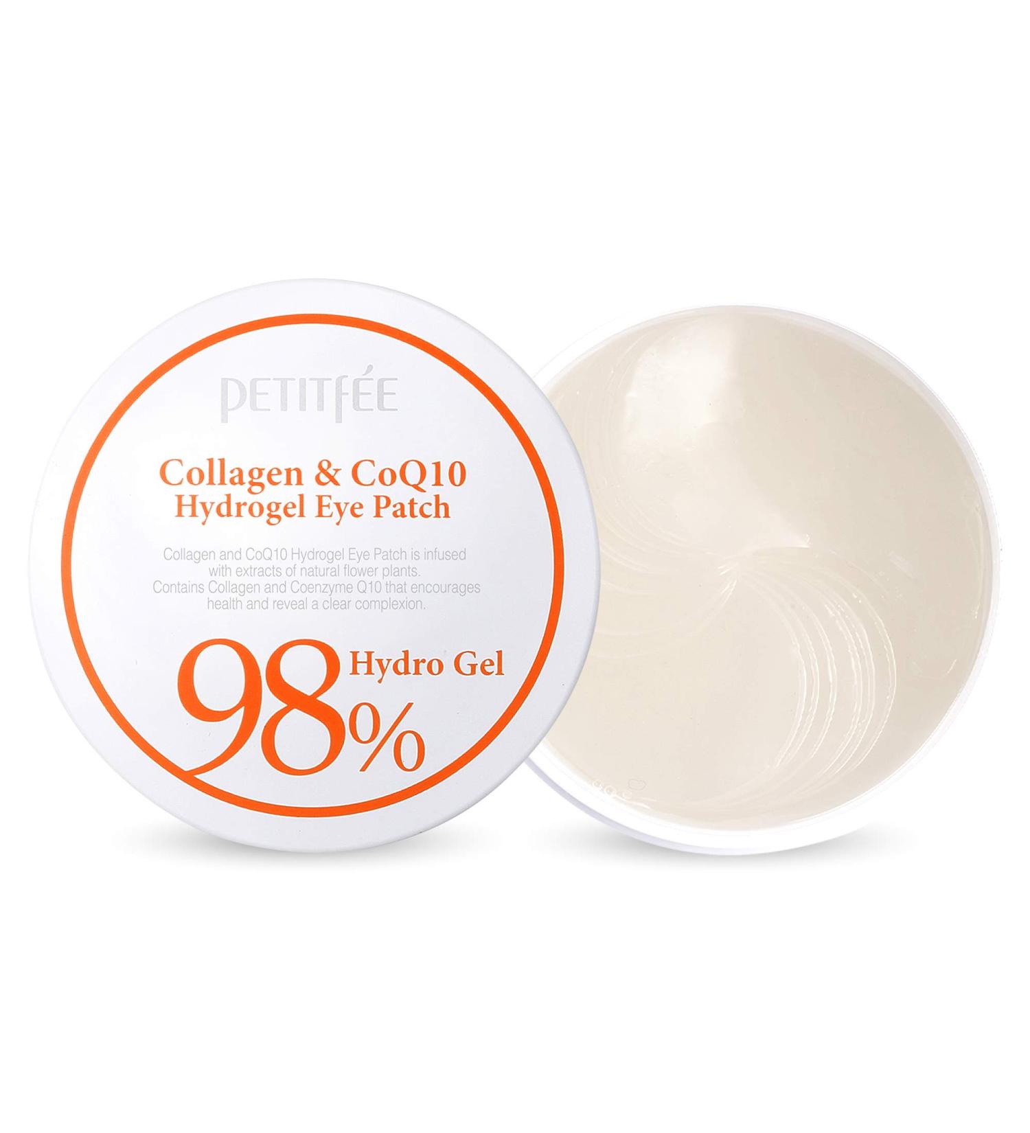 PETITFEE Collagen & Co Q10 Hydrogel Eye Patch - 60 pcs (30 pairs) | Wrinkle Moisturizing | Korean Cosmetics - Buy Online on GoSupps.com