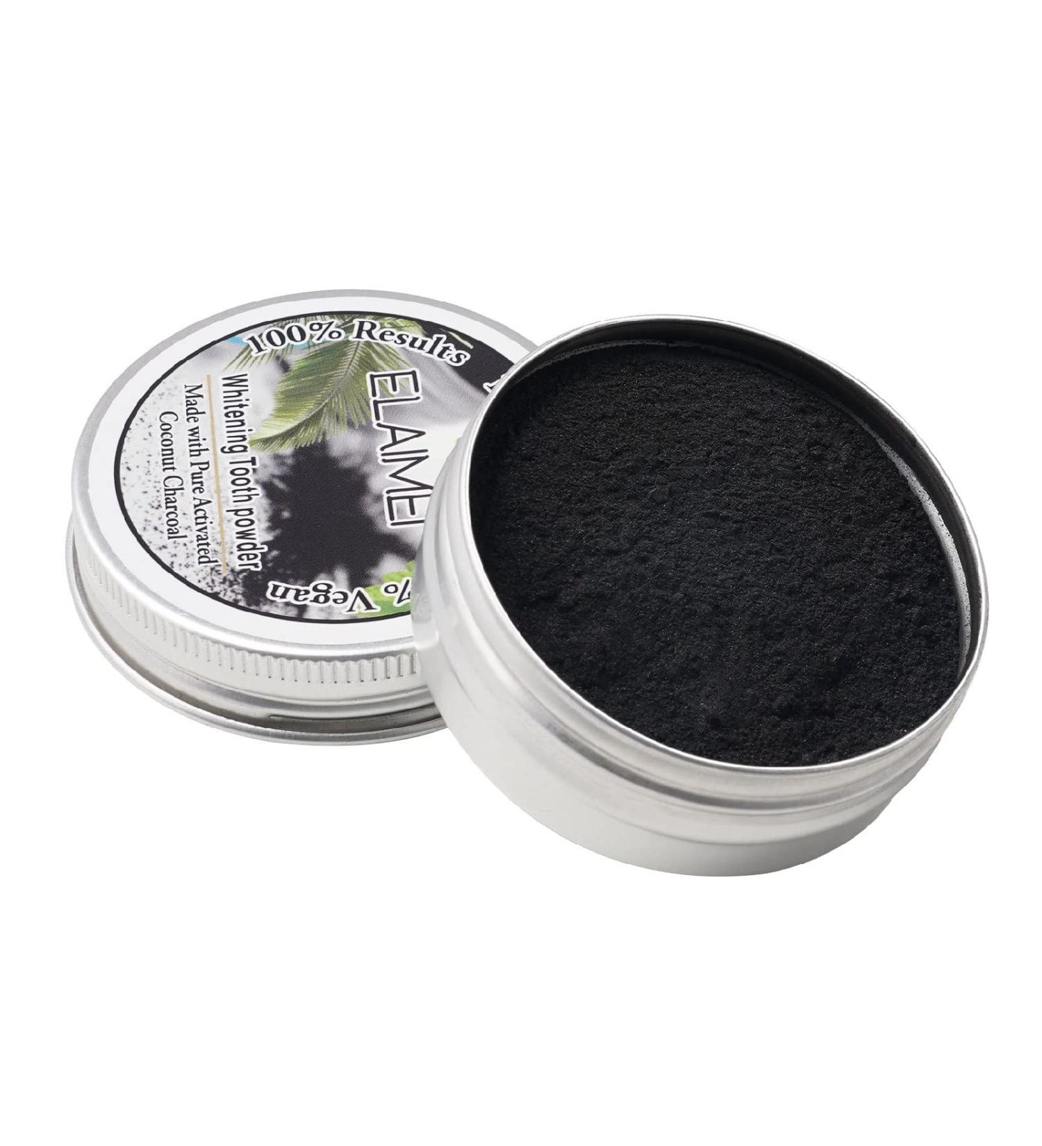 Blanchiment Dentaire Au Charbon Actif En Poudre - Naturel & Vegan - Huile Dentaire Blanchiment Des Dents Anti Tartre Dent La Noix De Coco & Feuille de romarin - Buy Online on GoSupps.com