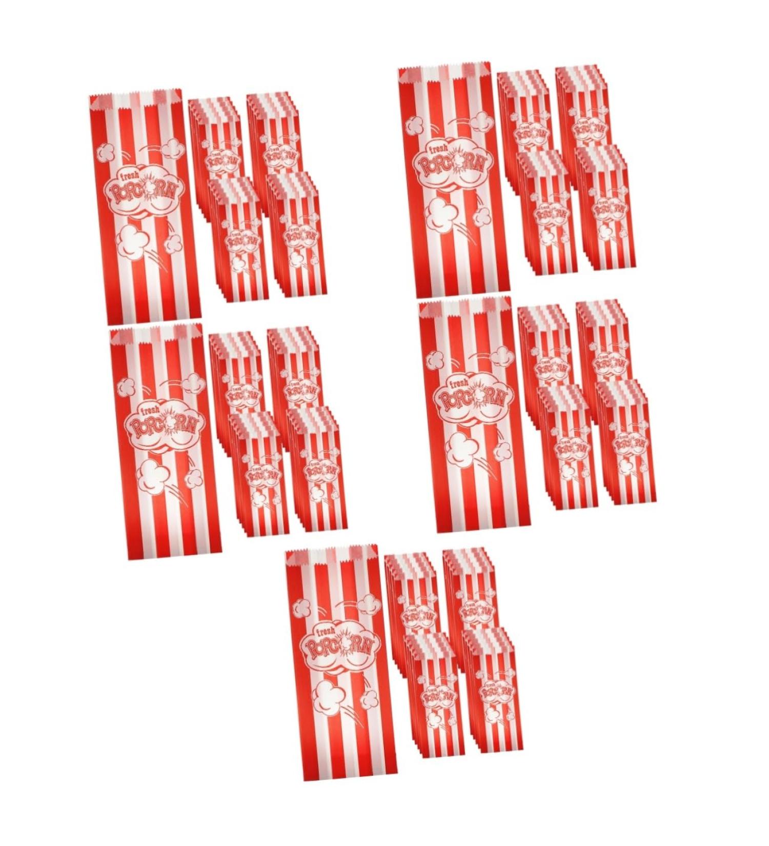 HOMSFOU 250 Pcs Popcorn Packaging Bag Snack Container Cookie Container Chip Container Popcorn Machine Supplies Popcorn Bags Individual Servings Candy Containers Snack Bag Carton Paper Food - Buy Online on GoSupps.com