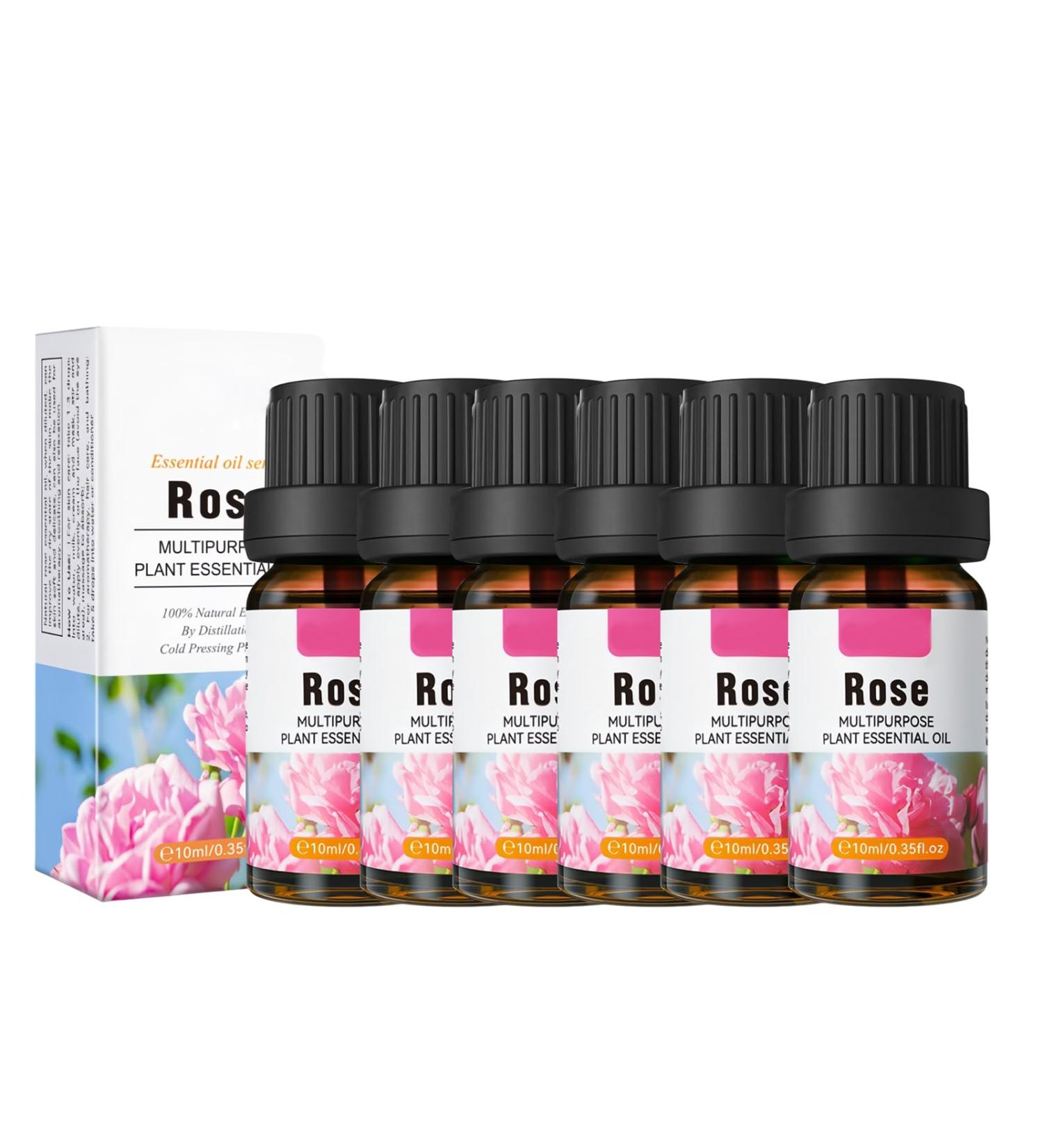 Rose Essential Oil Organic Rose Oil 100% Pure & Natural Cold Pressed Veganm for Face Skin Body Hair Hands for Skin Brightening Anti-Aging Anti-Wrinkle & Hydrating 60 ml - Buy Online on GoSupps.com