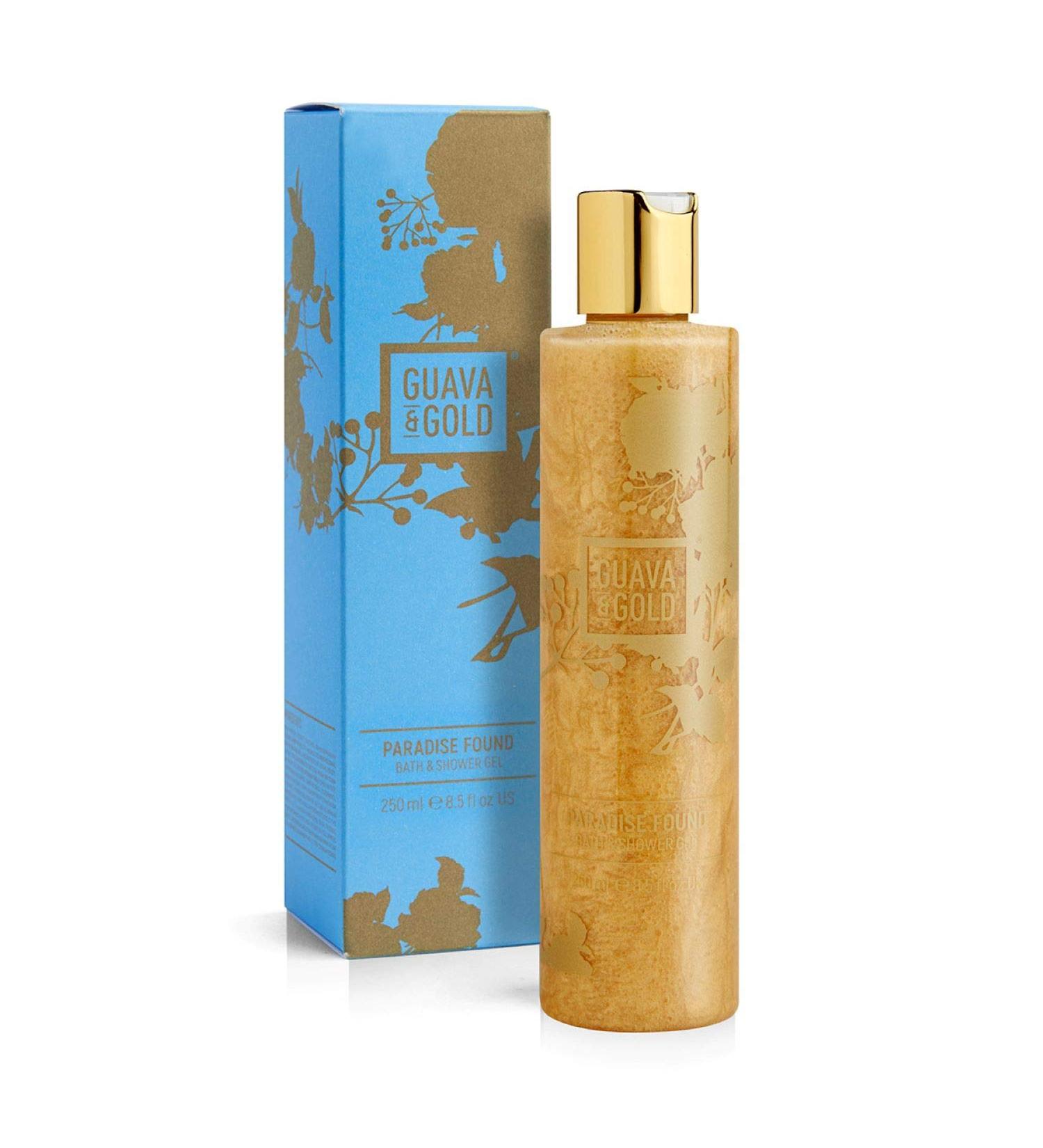 Guava & Gold Paradise Found Bath & Shower Gel | For Silky Smooth Skin | Luxurious Fine Fragrance and Gold Sparkles | Suitable for Vegans | 250ml - Buy Online on GoSupps.com