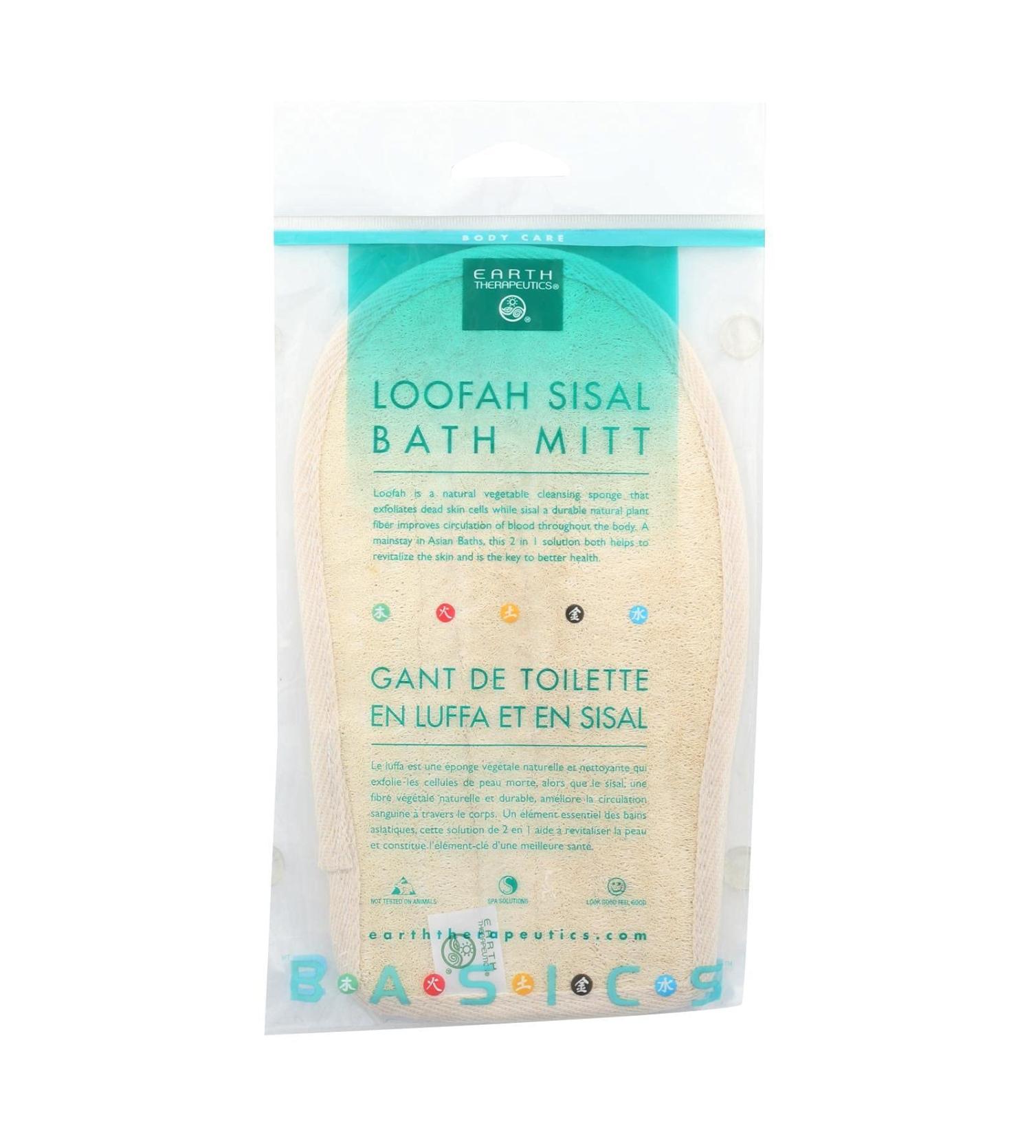 Earth Therapeutics Loofah Sisal Bath Mitt Ct
