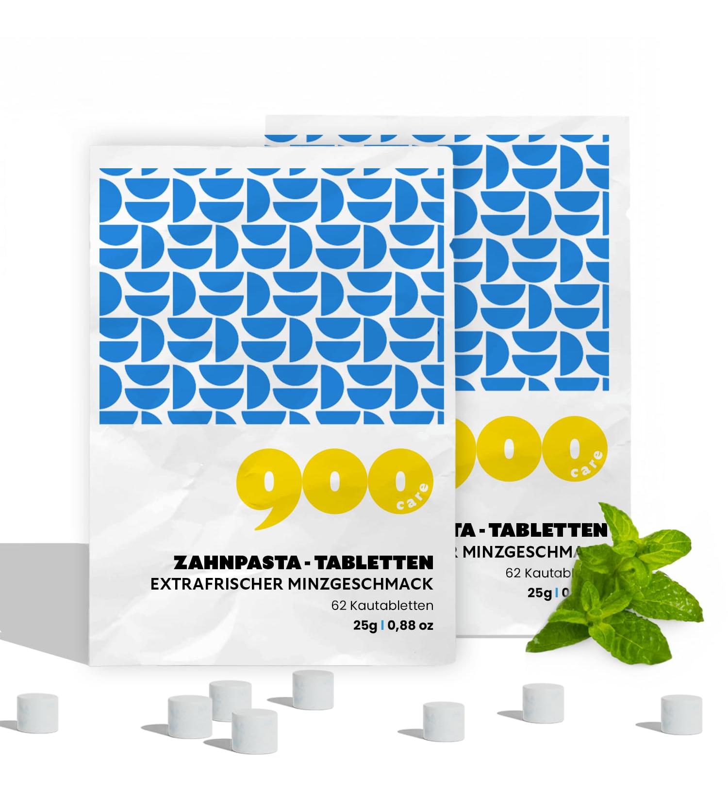 Toothbrush Tablets with Fluoride - 120 Mint Tabs for 2 Months - Natural Formula for Cavity Protection & White Teeth - Buy Online on GoSupps.com