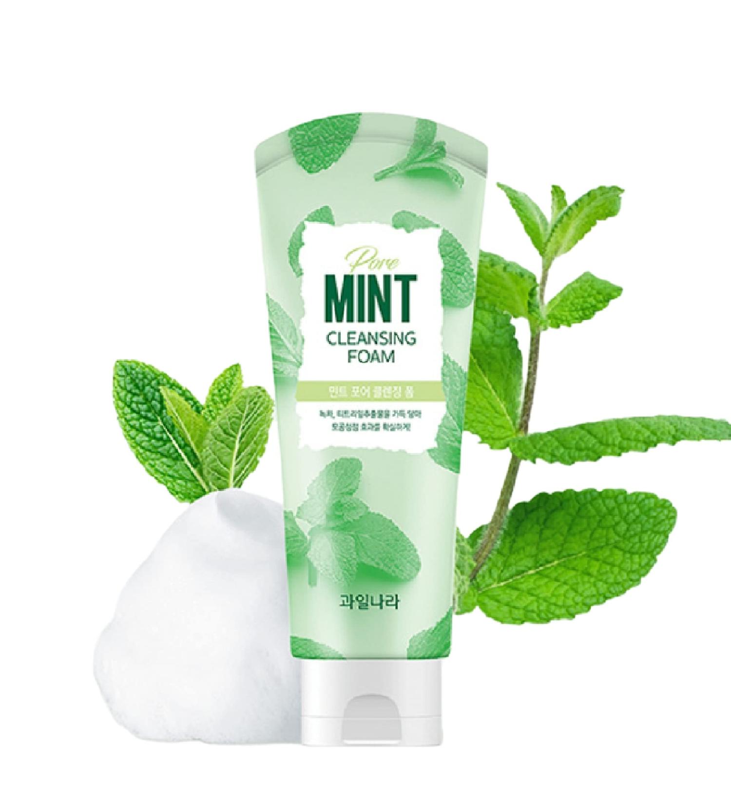 Mint Pore Korean Face Wash Cleansing Foam - Acne Prone Skin Facial Cleanser 130g | Kwailnara - Buy Online on GoSupps.com
