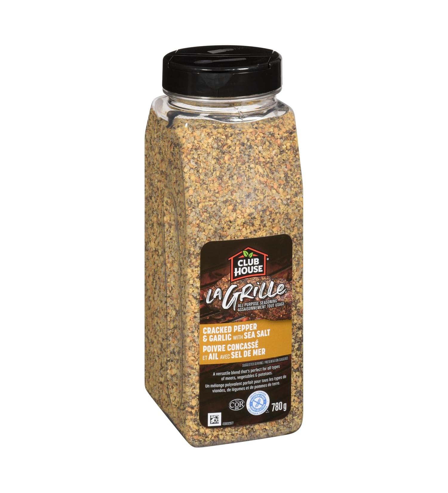 Club House La Grille Cracked Black Pepper & Garlic with Sea Salt