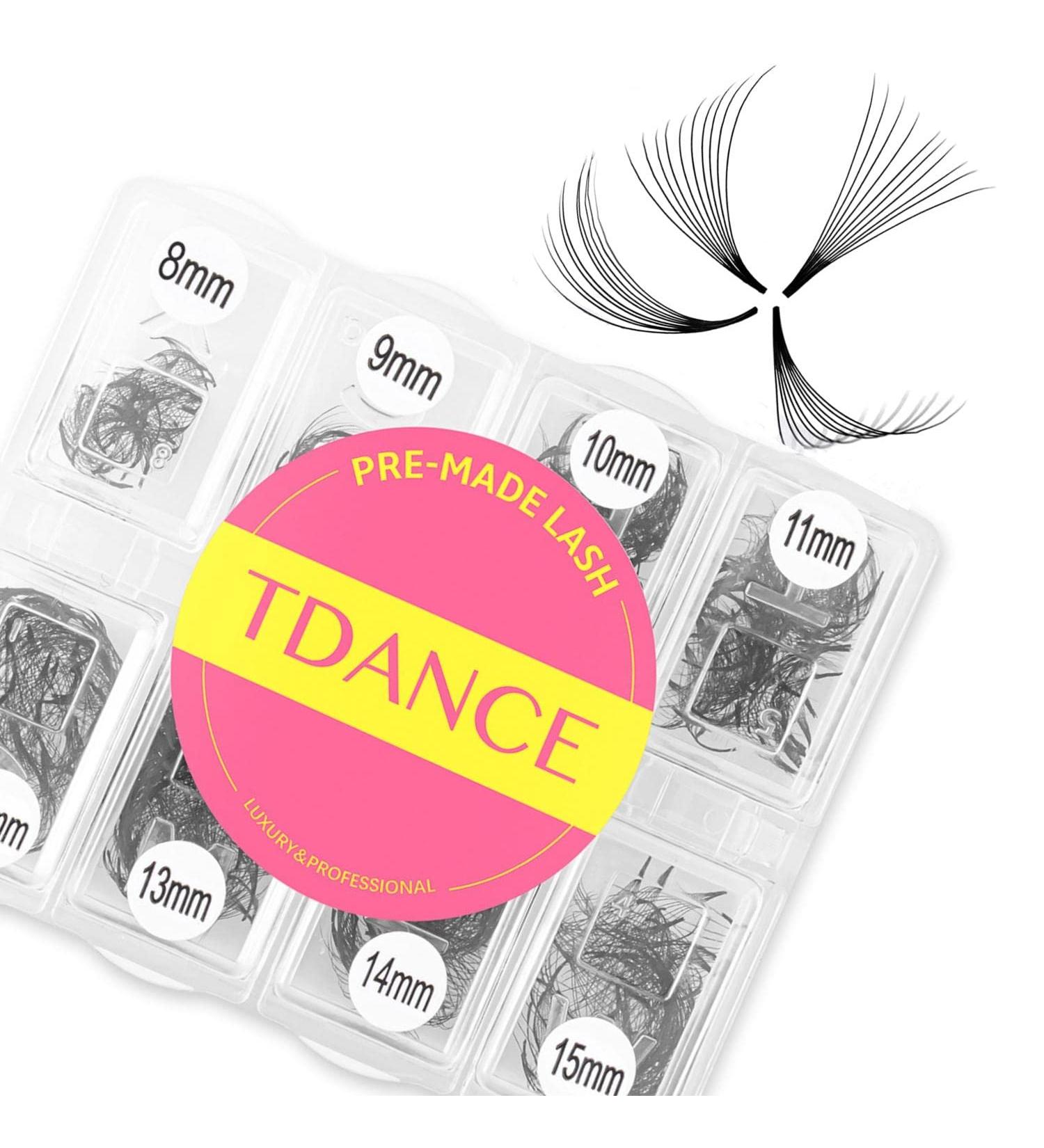 TDANCE 600 Premade Fans Eyelash Extensions 8-15mm | 5D-24D Handmade Promades | C/D Curl Loose Fans | Mixed Length | 10D | 0.07-D - Buy Online on GoSupps.com