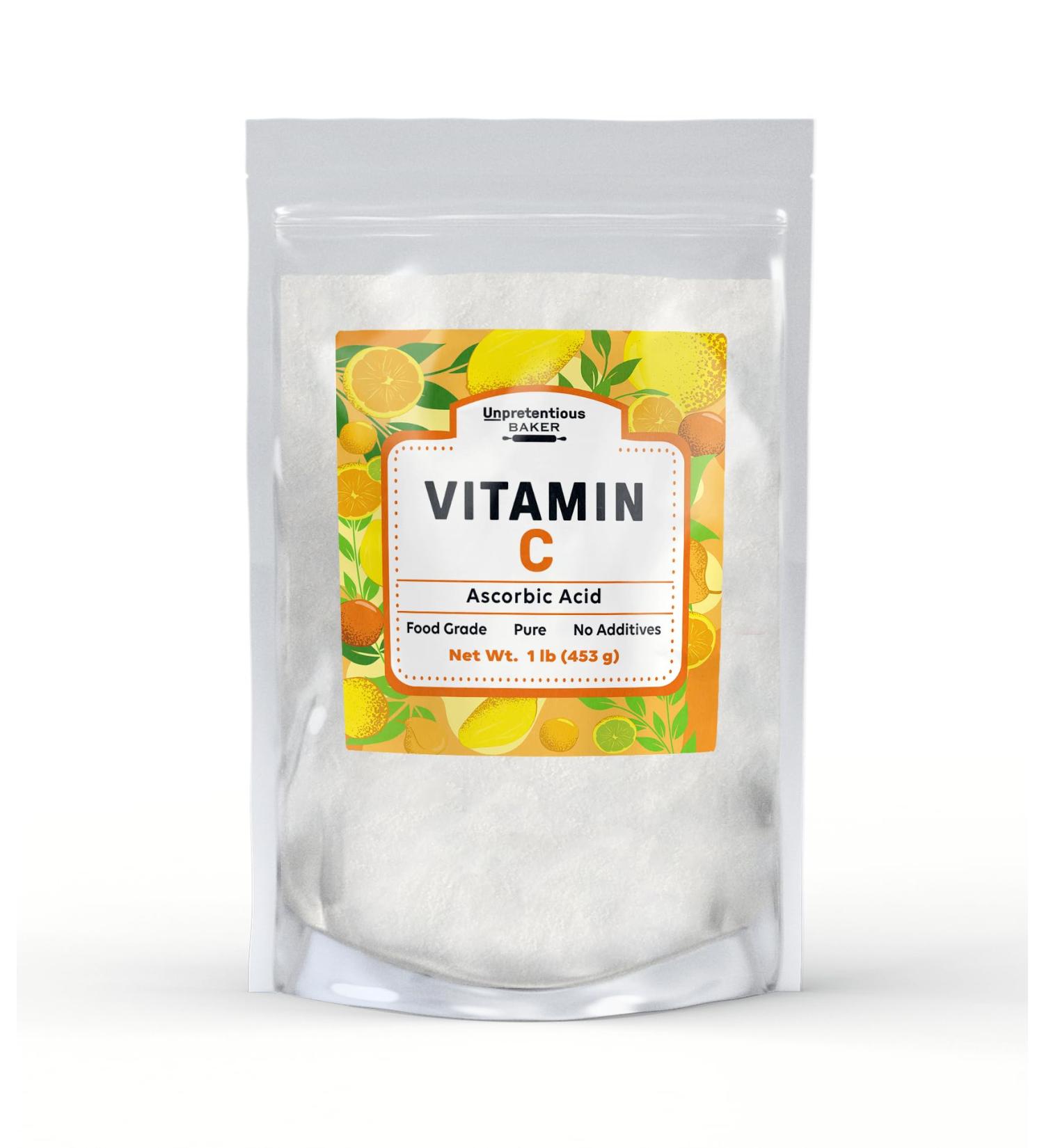 Unpretentious Baker Vitamin C Powder 1 lb - Pure Ascorbic Acid in Resealable Bag - Buy Online on GoSupps.com