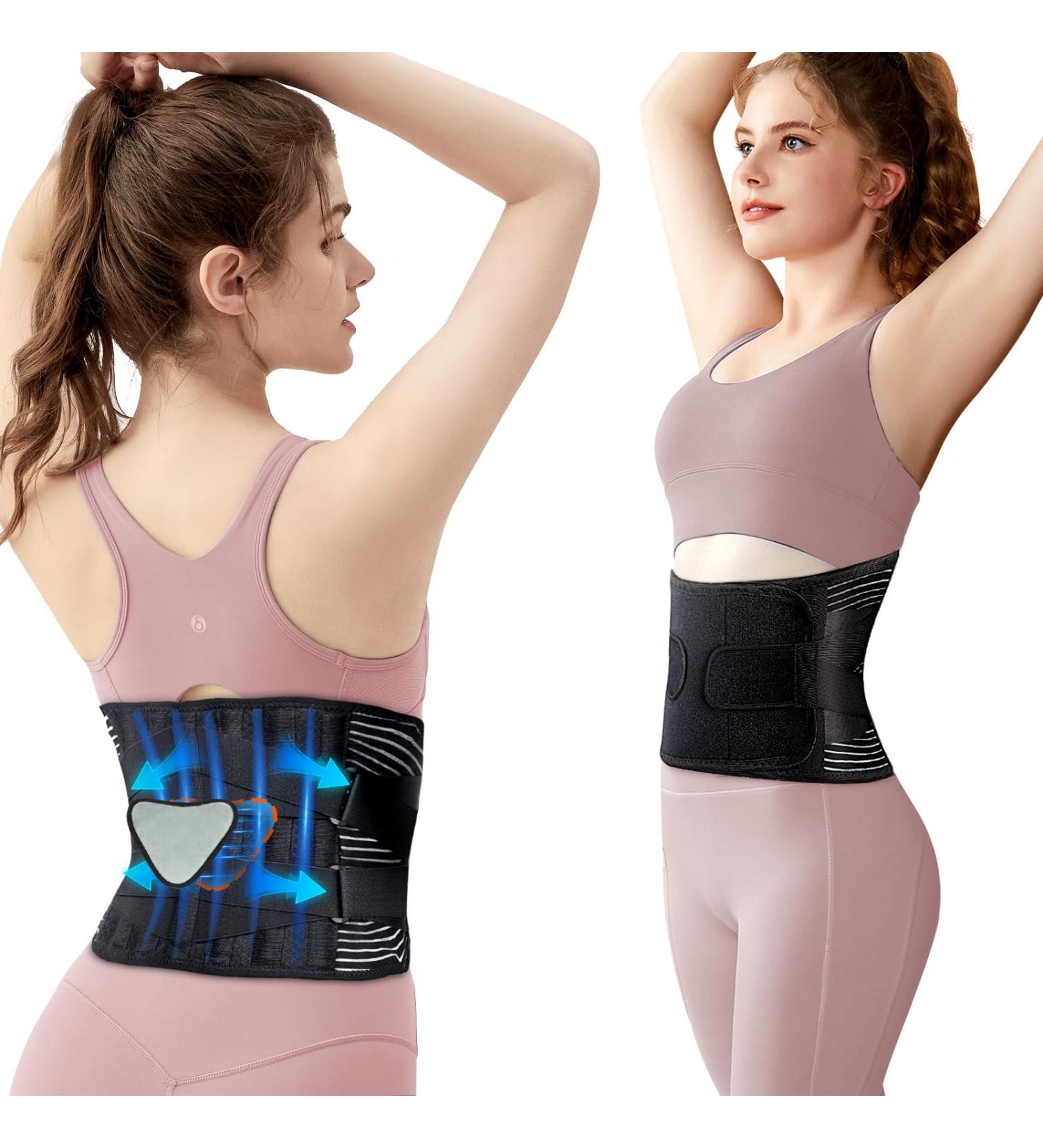 Lower Back Brace for Women | Pain Relief Adjustable Posture Corrector Lumbar Support - M Size - Buy Online on GoSupps.com